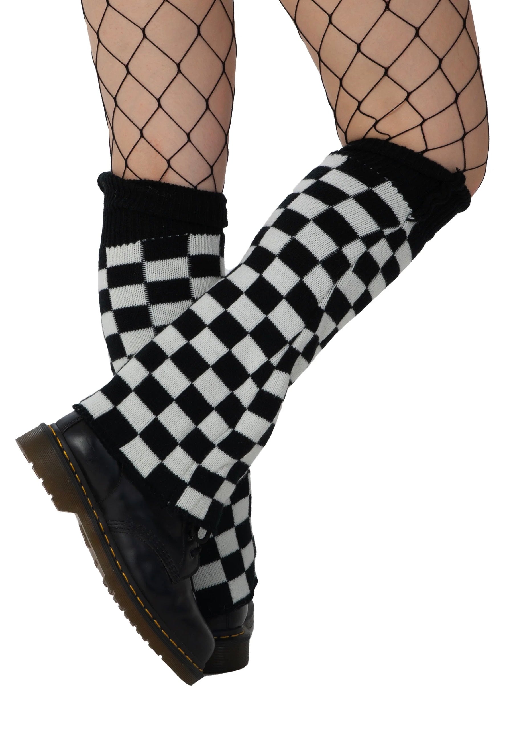 Pamela Mann - Checkerboard Black/White - Leg Warmers | Neutral-Image