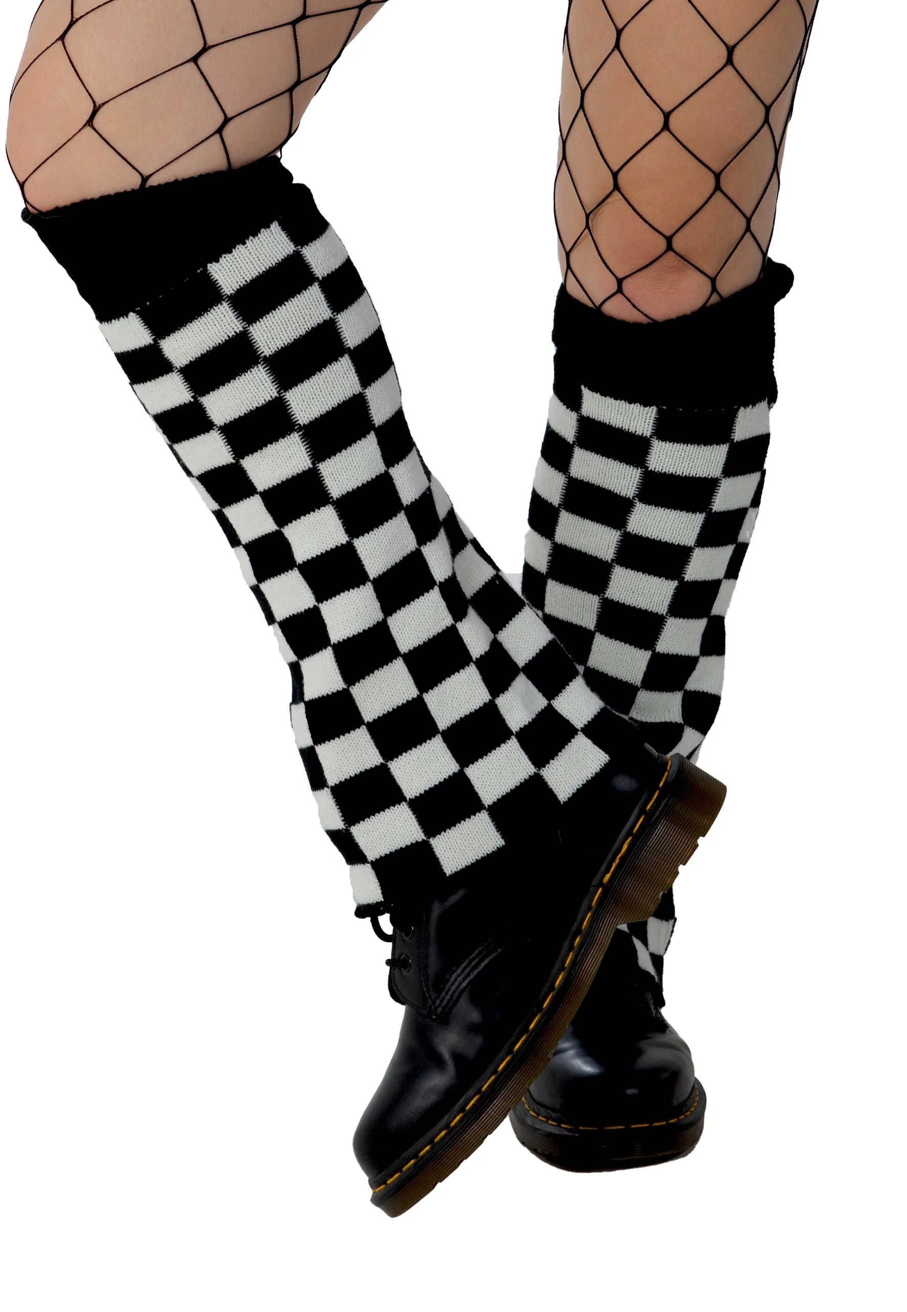 Pamela Mann - Checkerboard Black/White - Leg Warmers | Neutral-Image