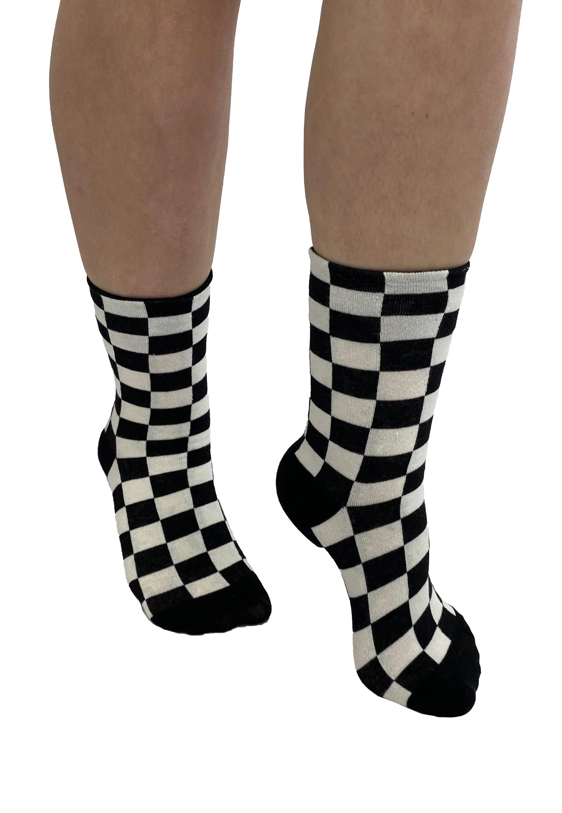 Pamela Mann - Checkerboard Ankle Black/White - Socks | Neutral-Image