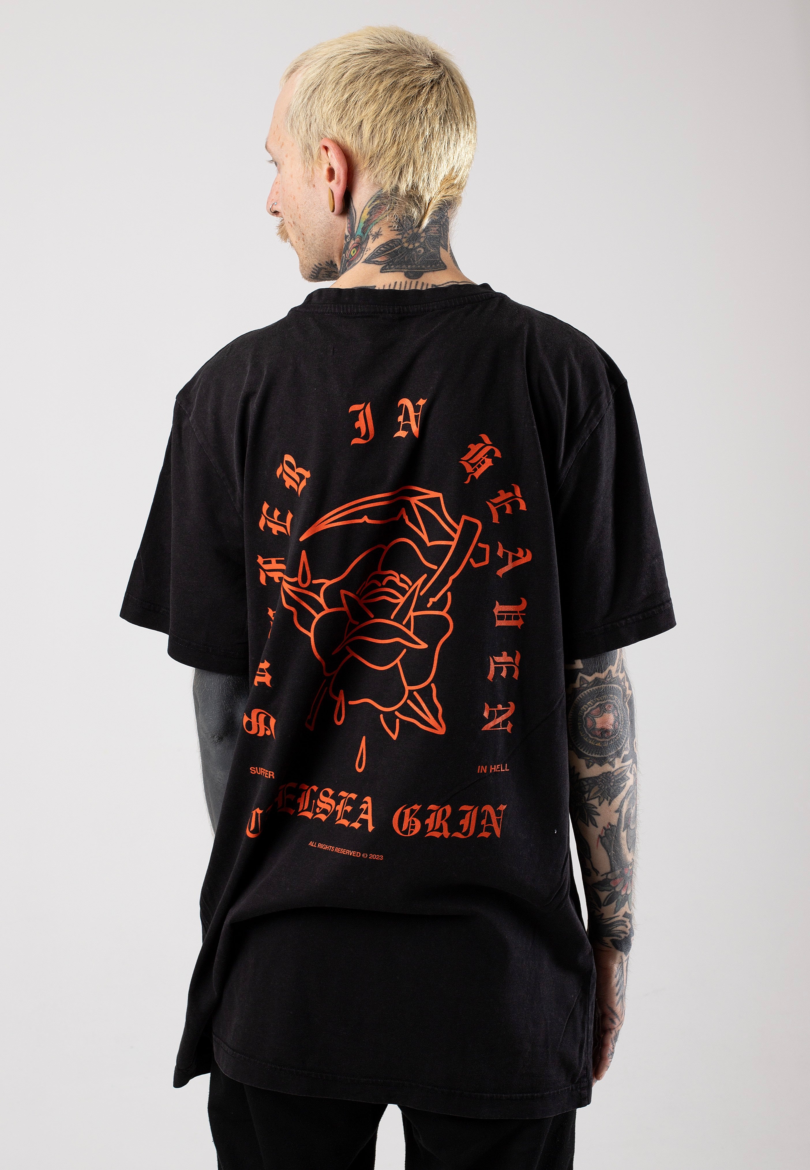 Chelsea Grin - Scythe Rose Grey/Darkgrey Tie Dye - T-Shirt | Men-Image