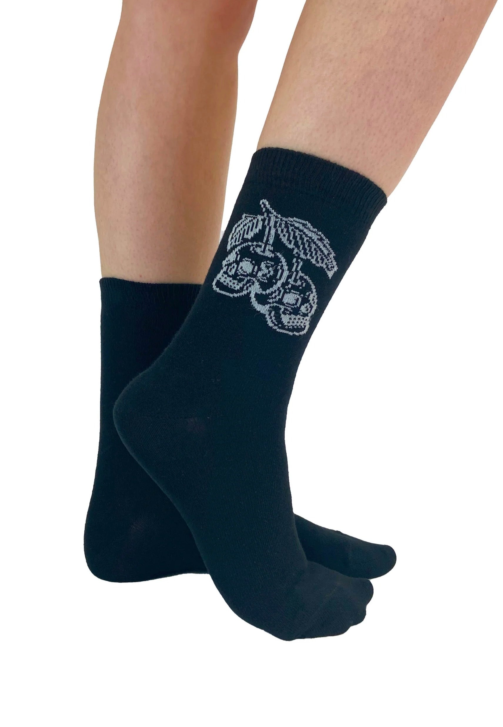 Pamela Mann - Cherry Skull Ankle Black - Socks | Neutral-Image