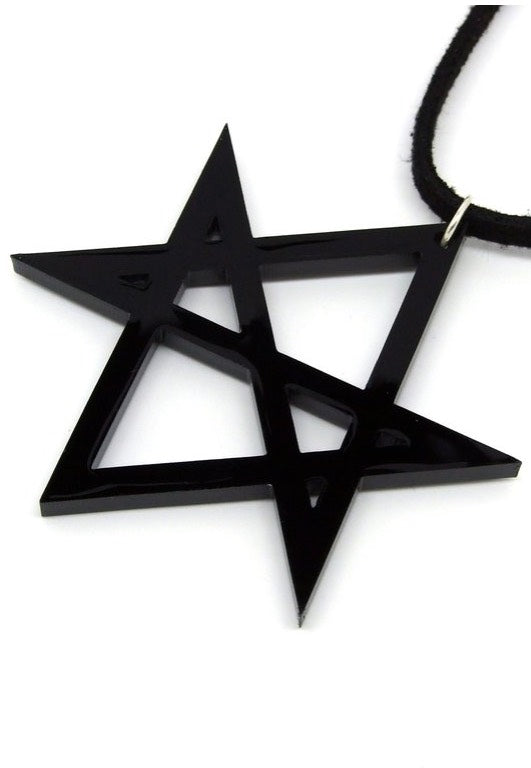 House Of Bats - Hexagram Black - Necklace | Neutral-Image