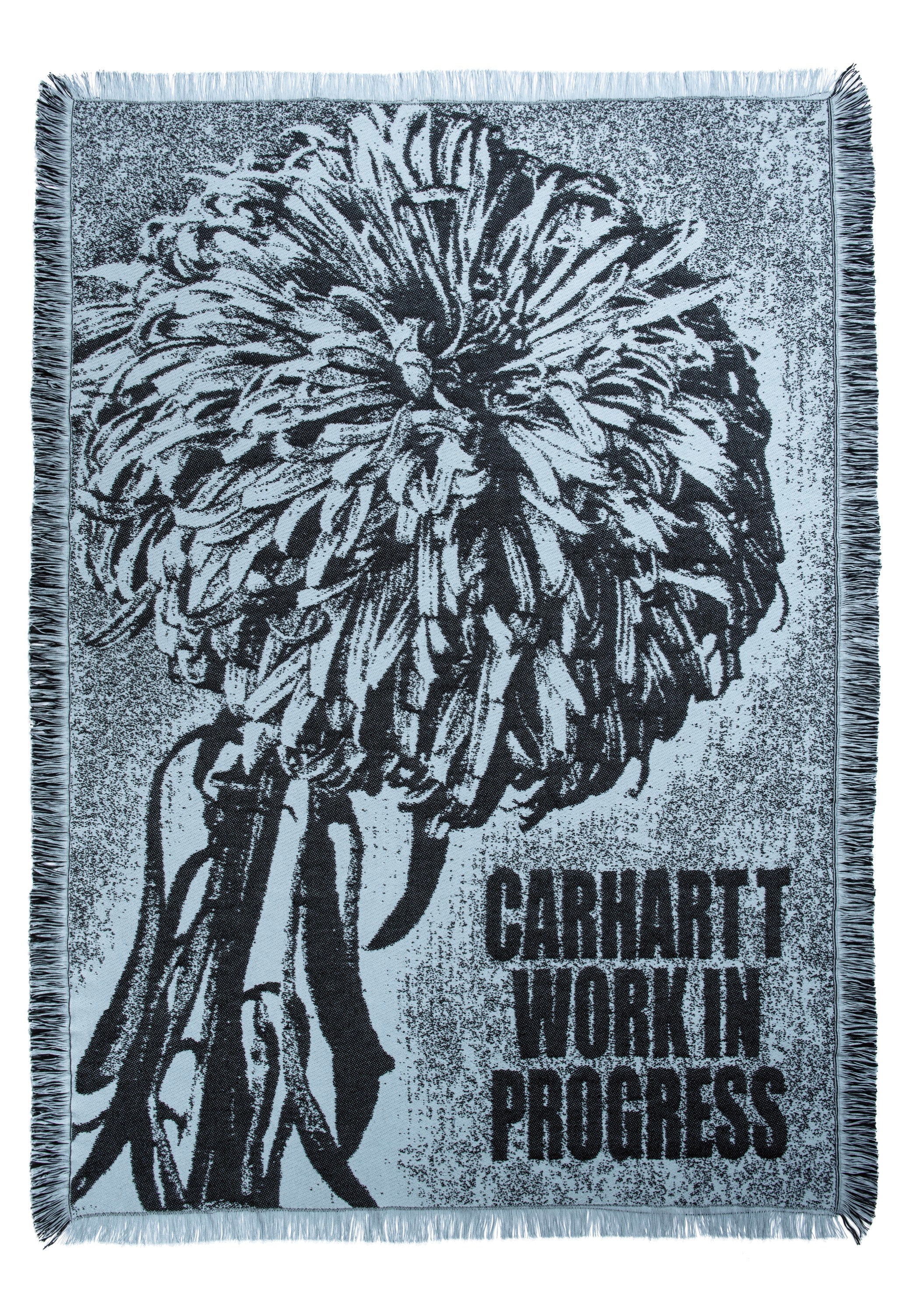 Carhartt WIP - Chrysanthemum Woven Misty Sky/Black - Blanket | Neutral-Image