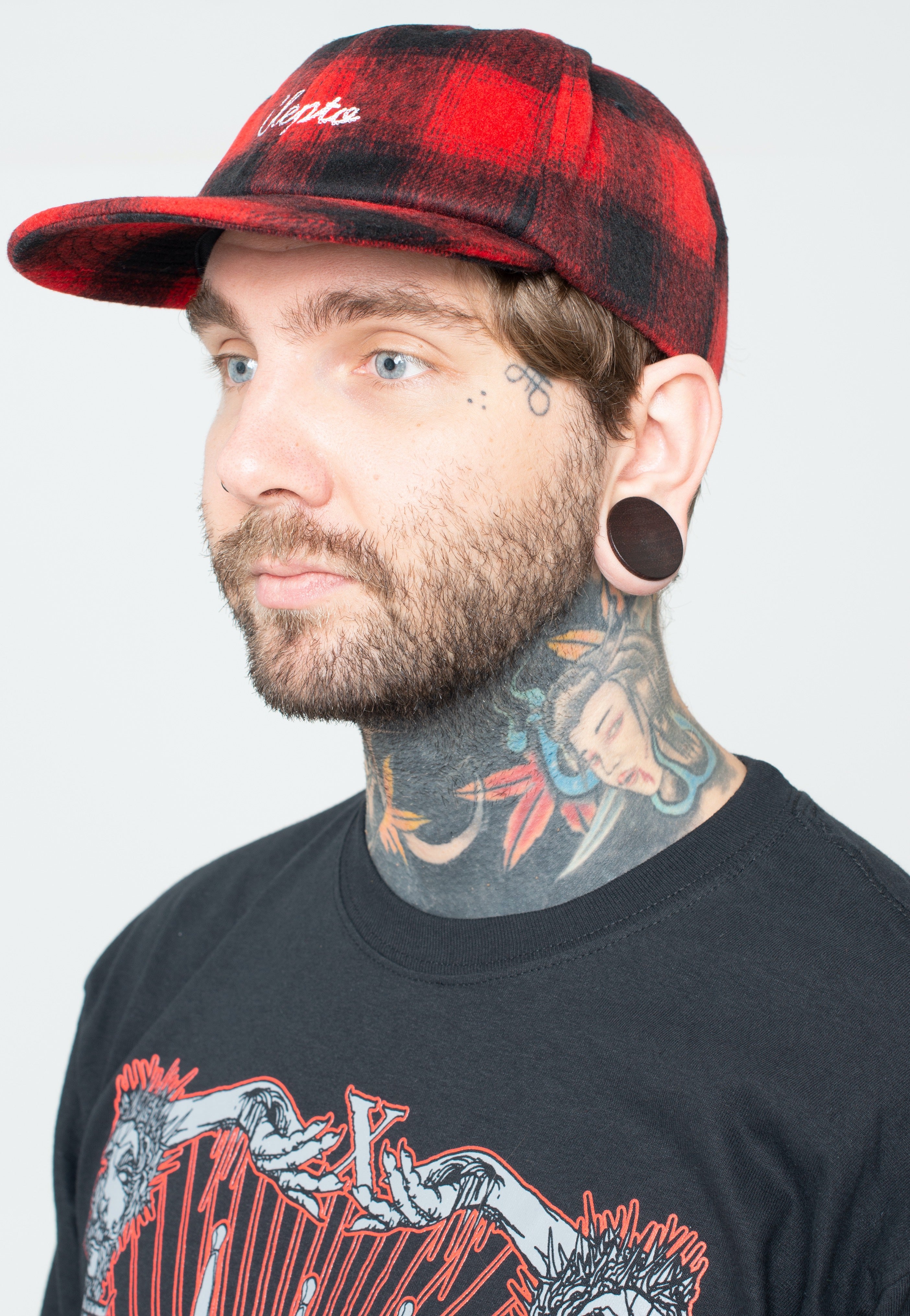 Cleptomanicx - Checker Cap Black - Cap | Neutral-Image