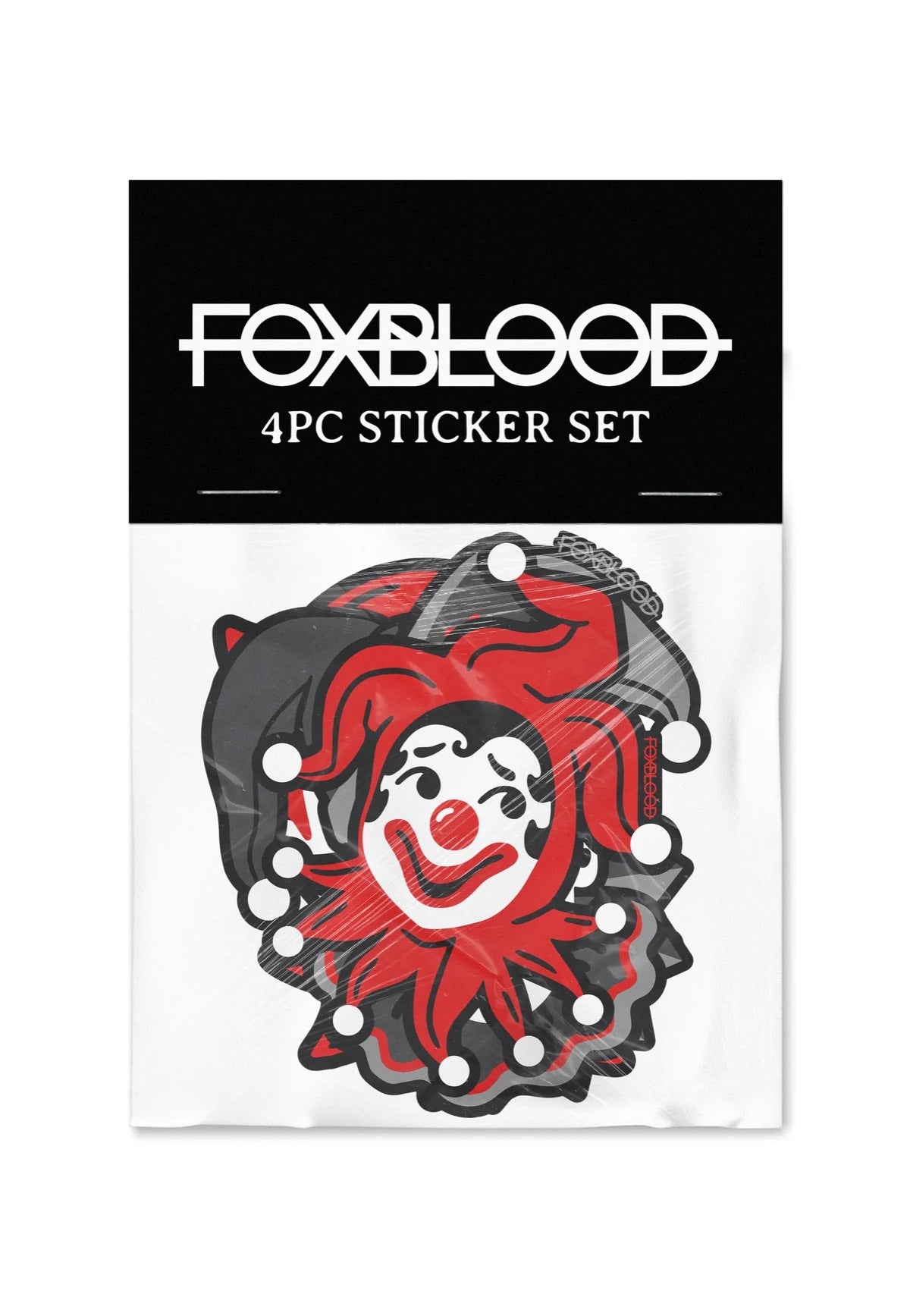 Foxblood - Clown Alley Pack Of 4 Multicoloured - Sticker | Neutral-Image