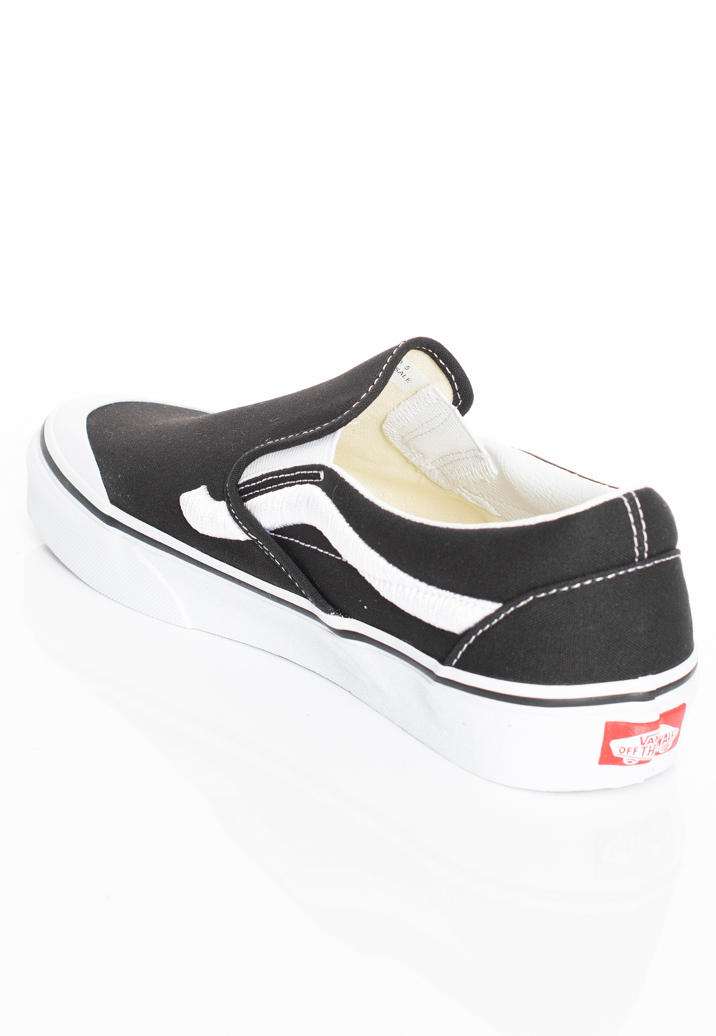 Vans - Classic Slip-On 138 Sidestripe Black/True White - Shoes | Men-Image