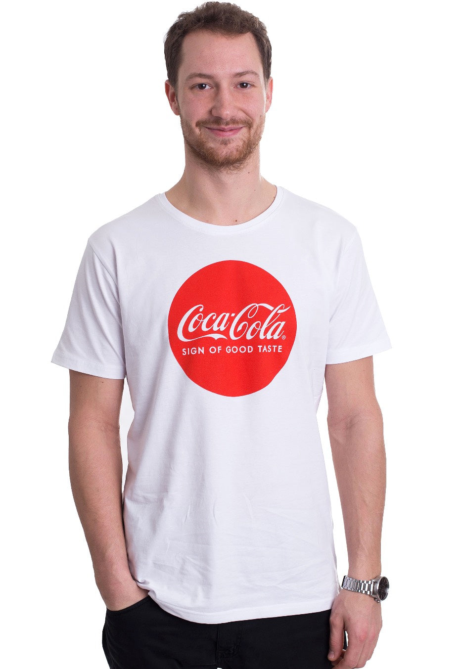 Coca-Cola - Round Logo White - T-Shirt | Men-Image