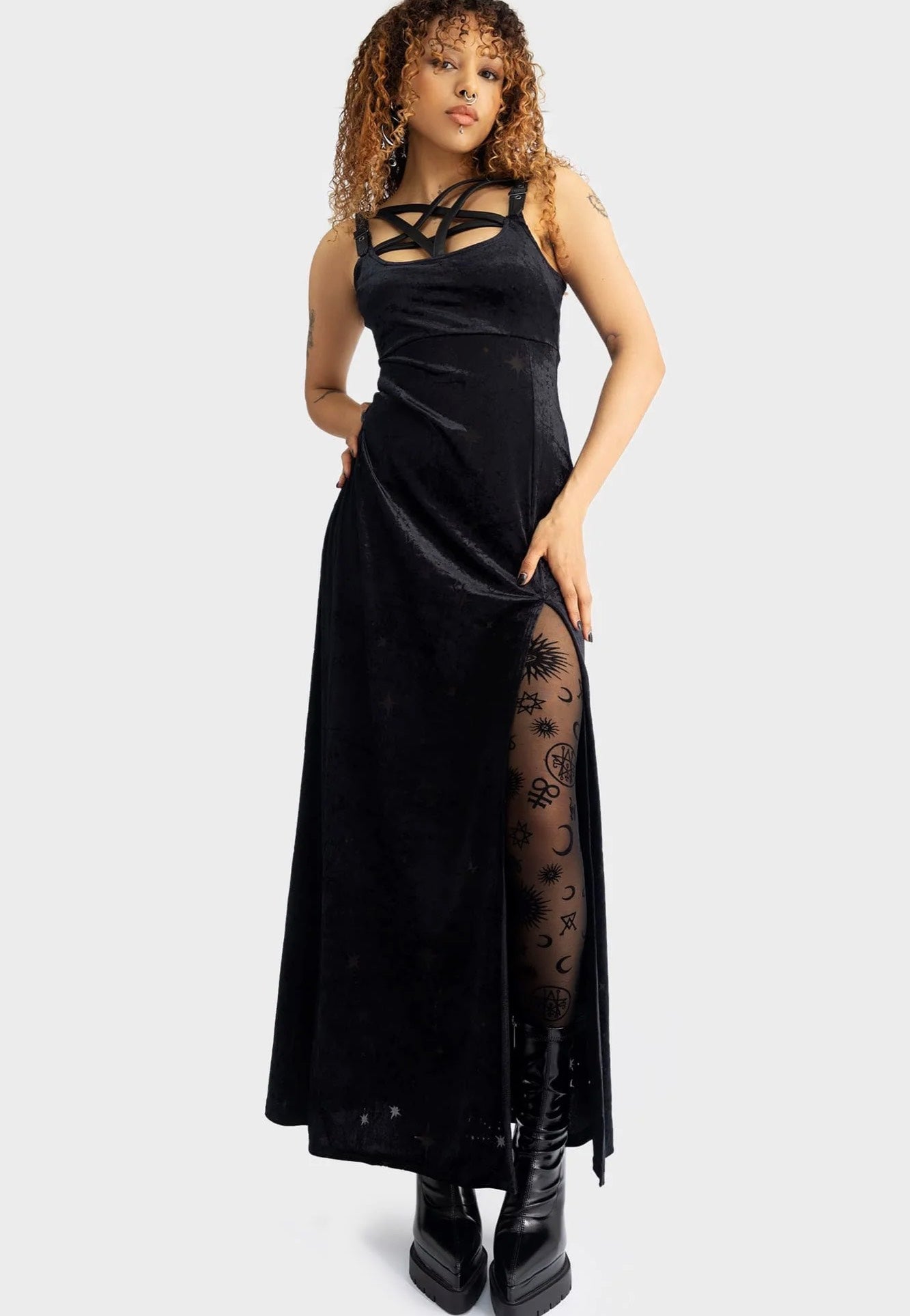 Killstar - Coma Star Maxi Black - Dress | Women-Image