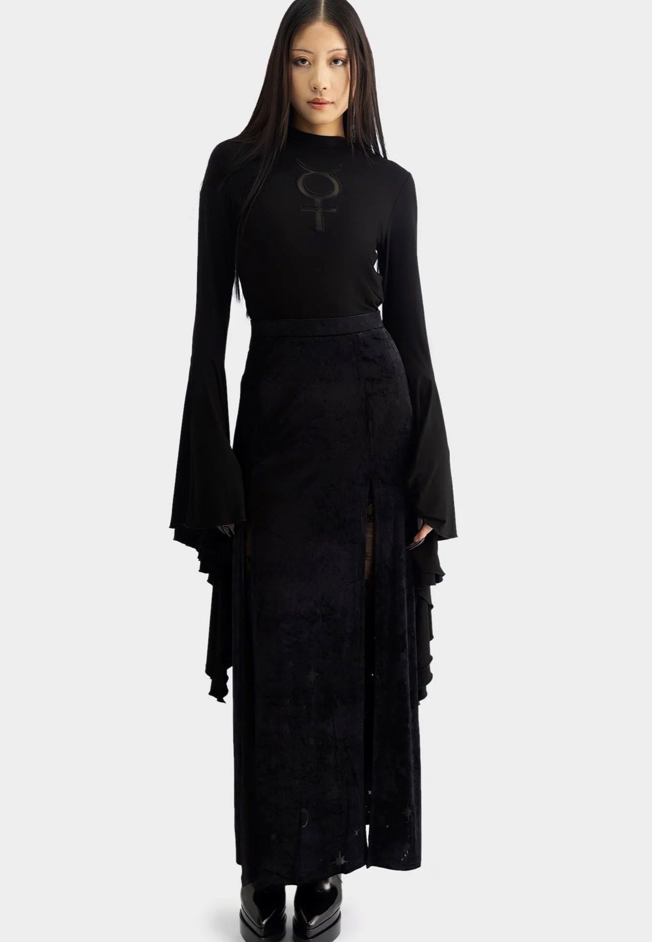 Killstar - Coma Star Maxi Black - Skirt | Women-Image