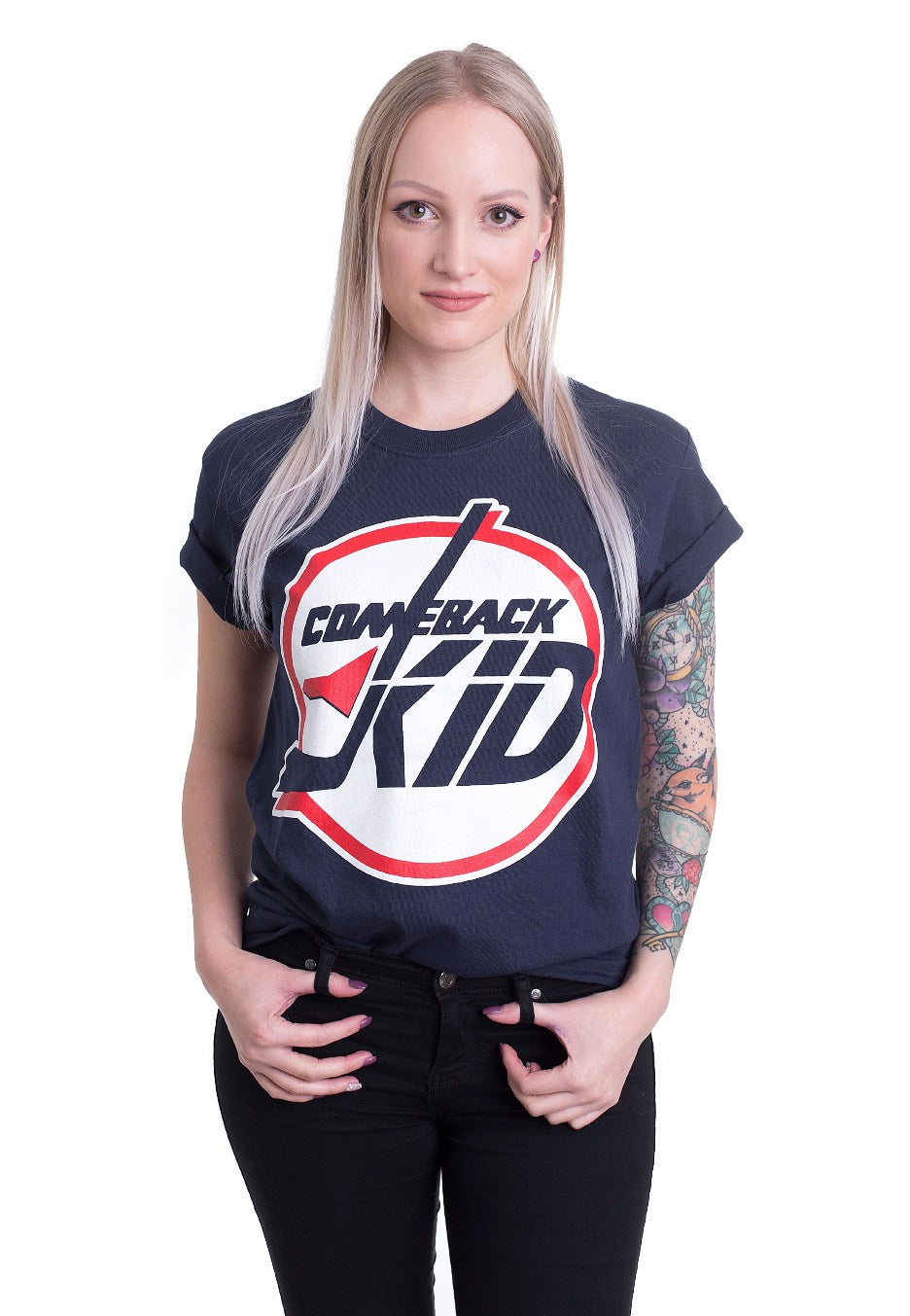 Comeback Kid - Circle Navy - T-Shirt | Women-Image