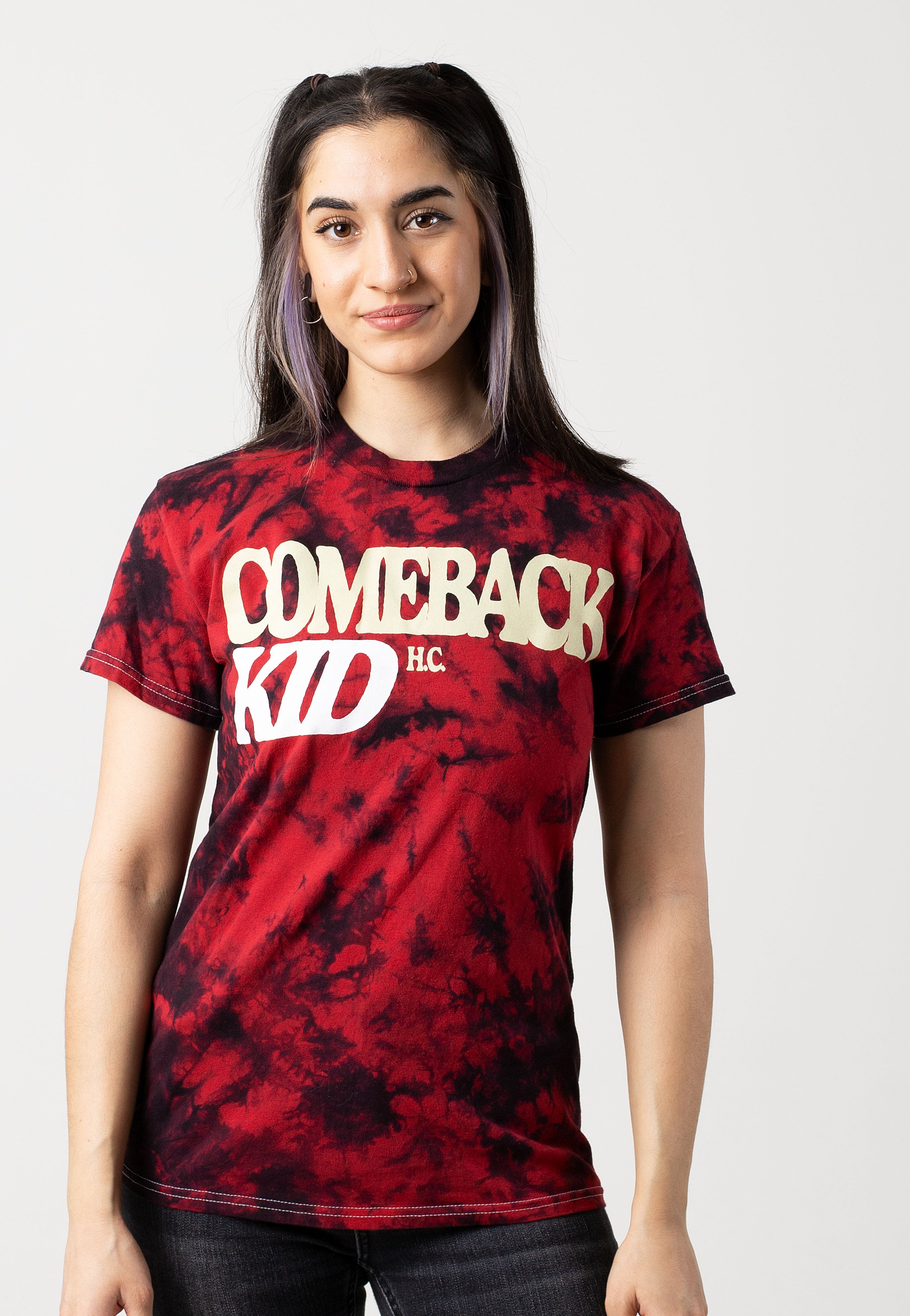 Comeback Kid - Worldwide Red/Black Tie Dye - T-Shirt | Women-Image