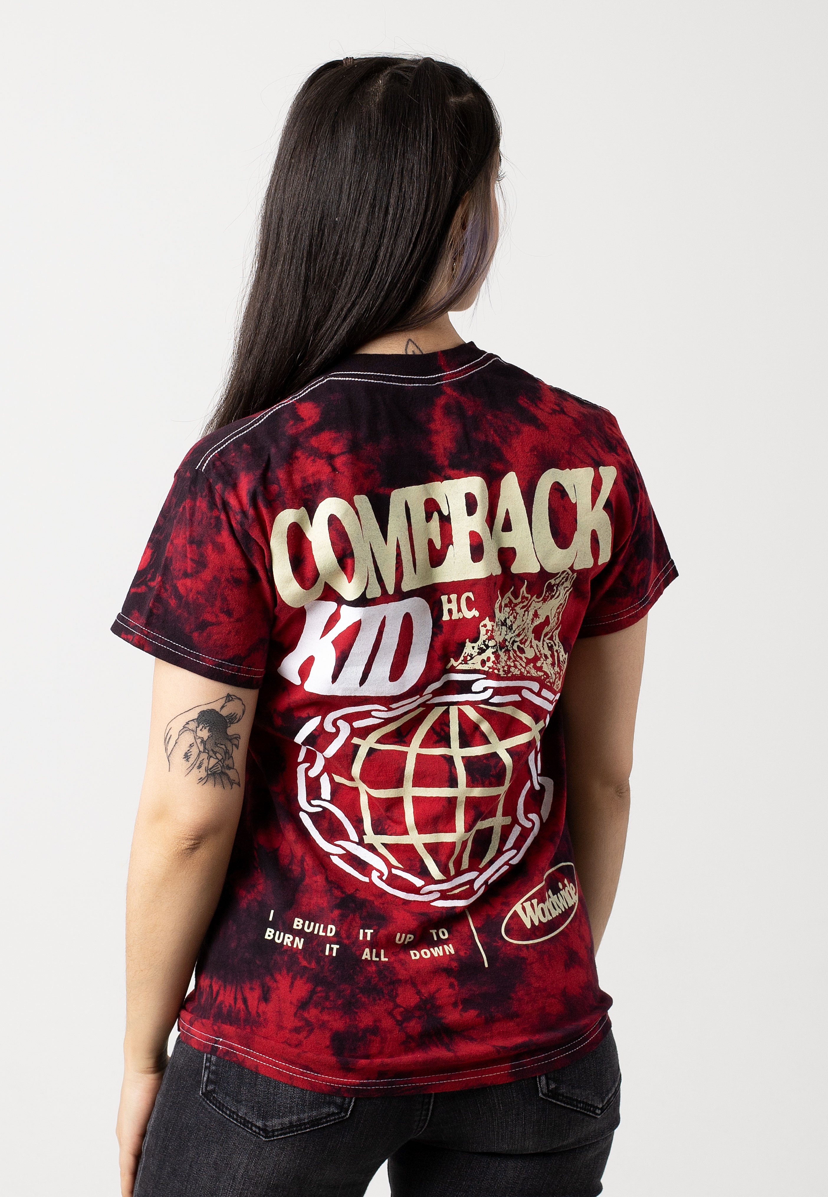 Comeback Kid - Worldwide Red/Black Tie Dye - T-Shirt | Women-Image