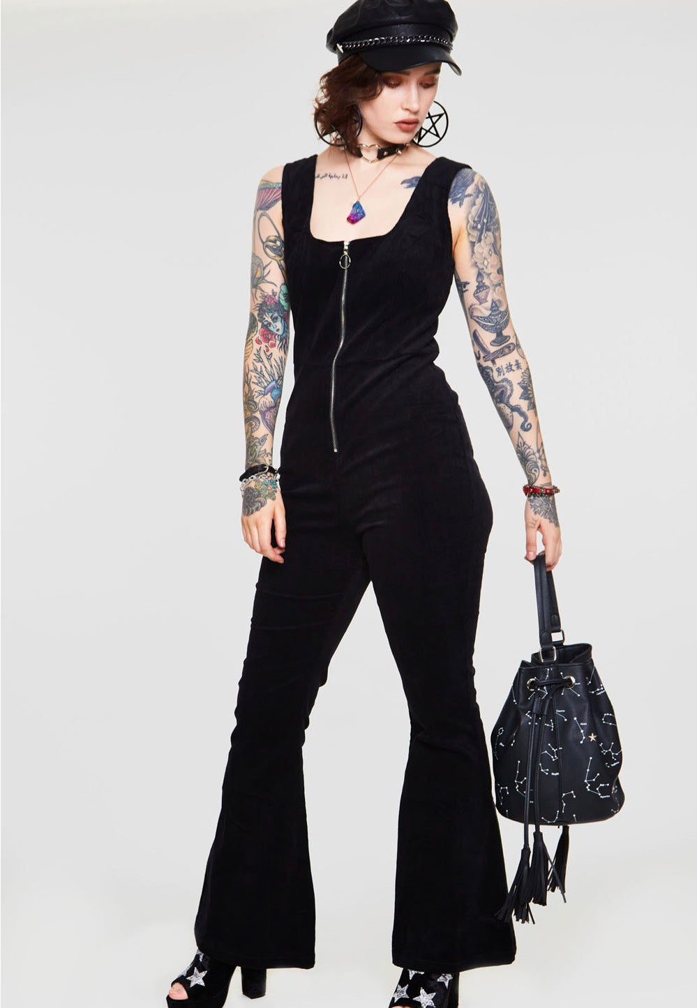 Jawbreaker - Cord Progression Flare Black - Jumpsuit | Women-Image