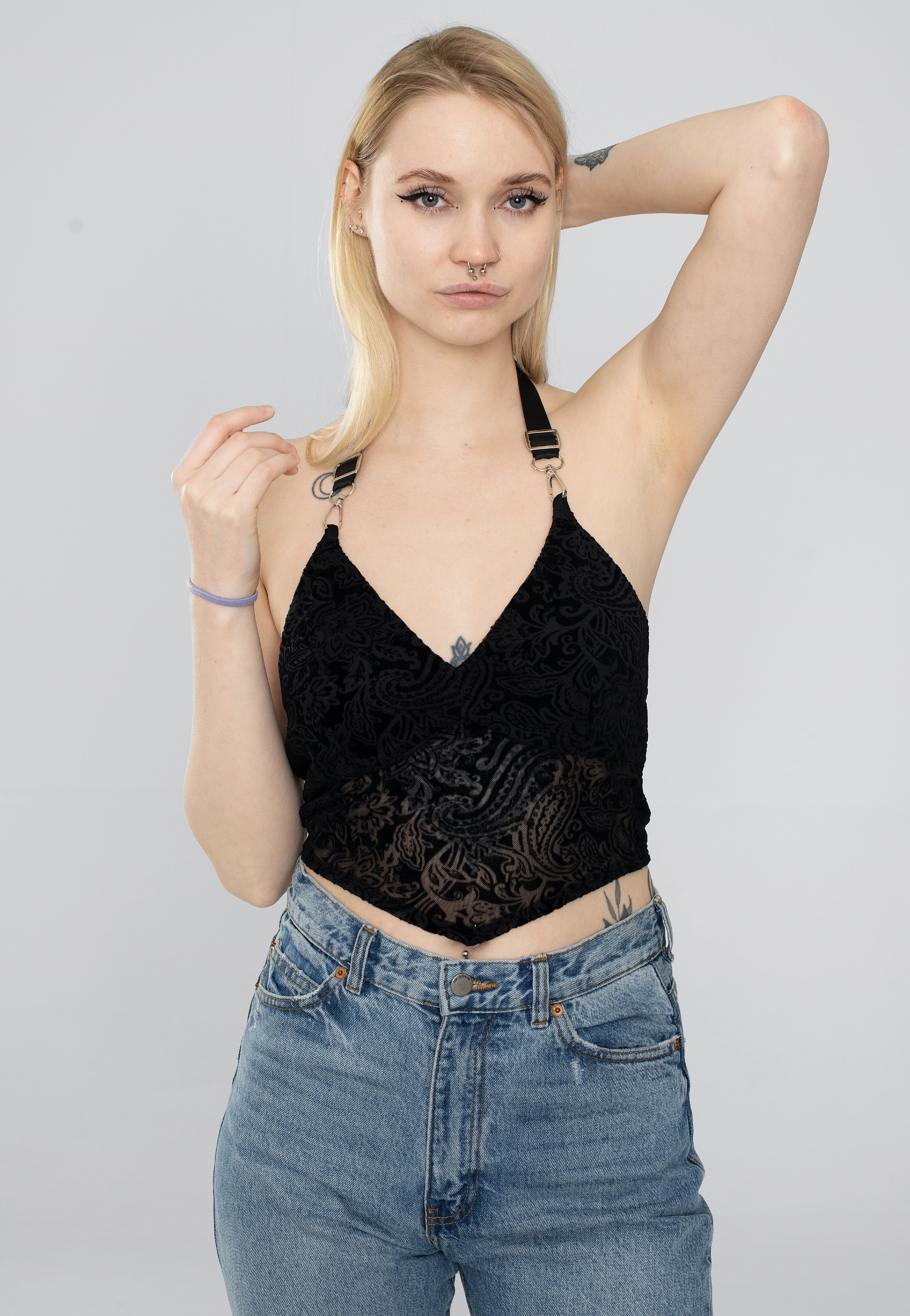 Dark Moon - Courtney Burnout Velvet - Top | Women-Image