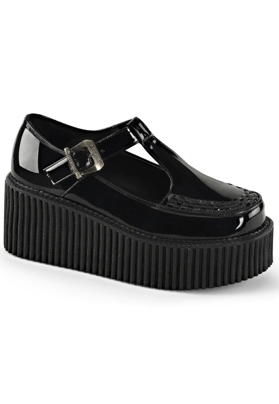 DemoniaCult - Creeper 214 Black Pat - Girl Shoes | Women-Image