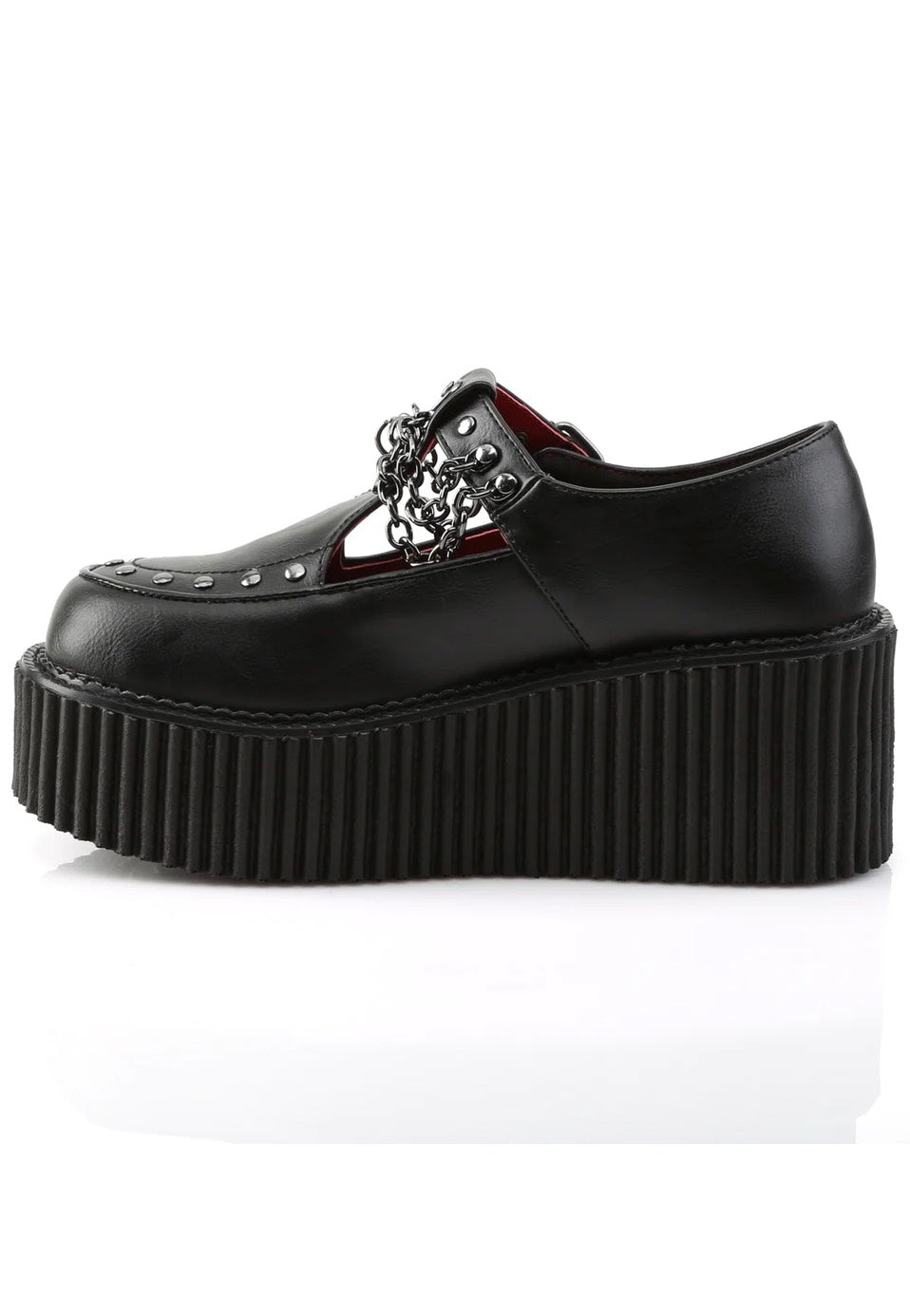 DemoniaCult - Creeper 215 Black Vegan Leather - Girl Shoes | Women-Image