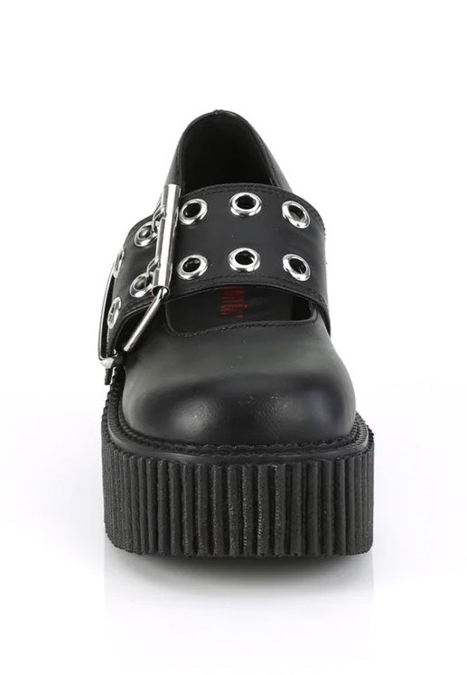 DemoniaCult - Creeper 230 Black Vegan Leather - Girl Shoes | Women-Image