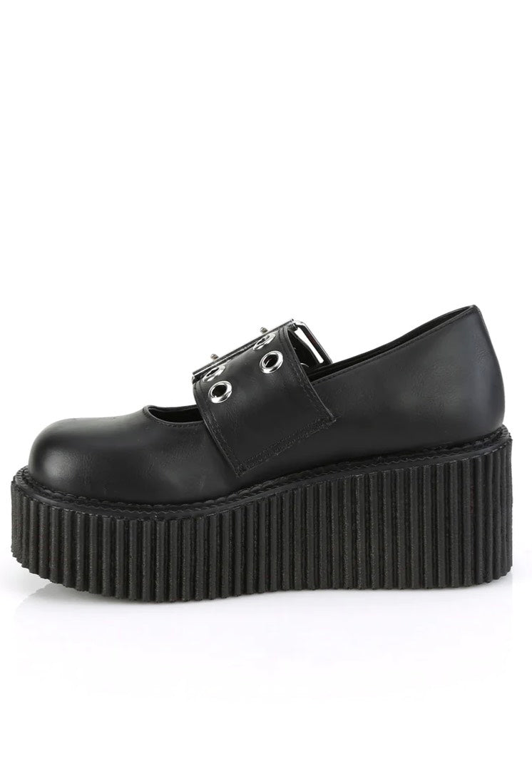 DemoniaCult - Creeper 230 Black Vegan Leather - Girl Shoes | Women-Image