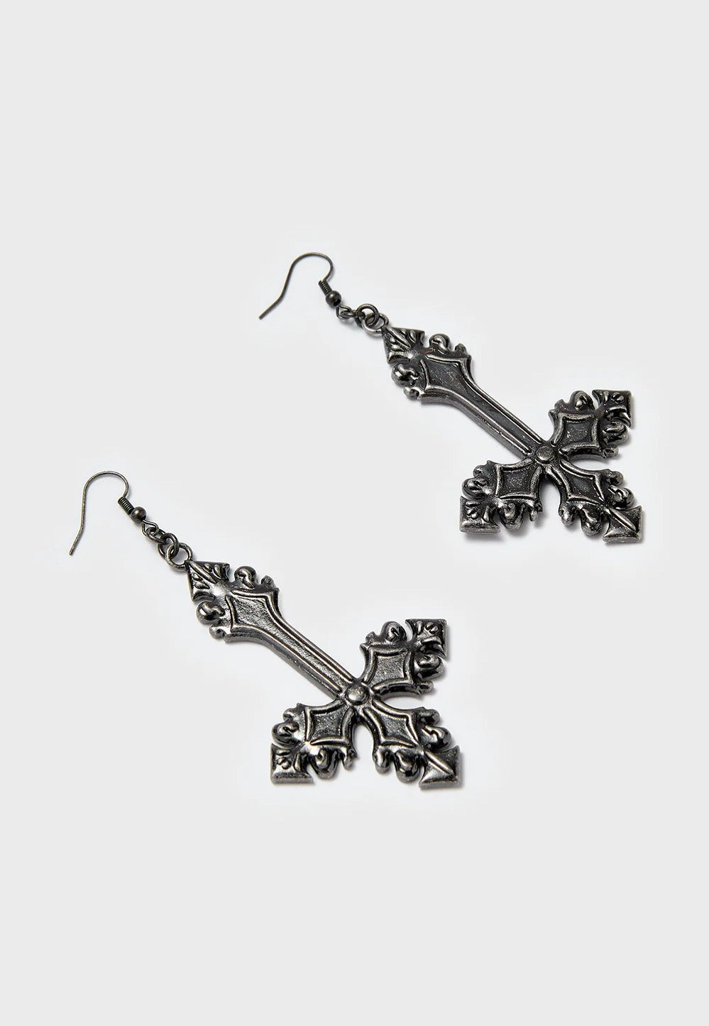 Killstar - Crossed Fates Silver - Earrings | Neutral-Image