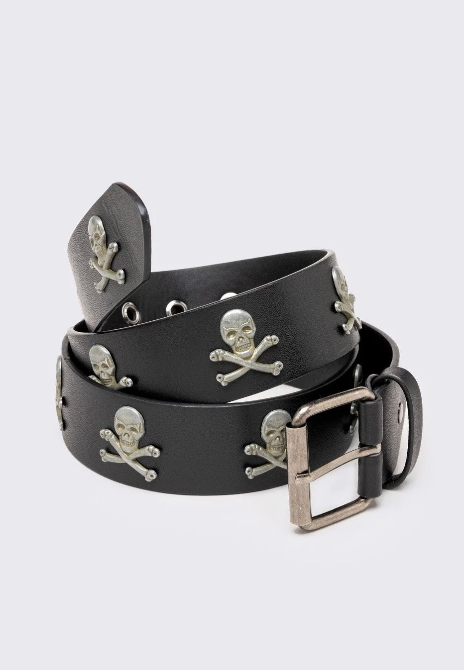 Minga London - Cryptic Skull Black Buckle - Belt | Neutral-Image