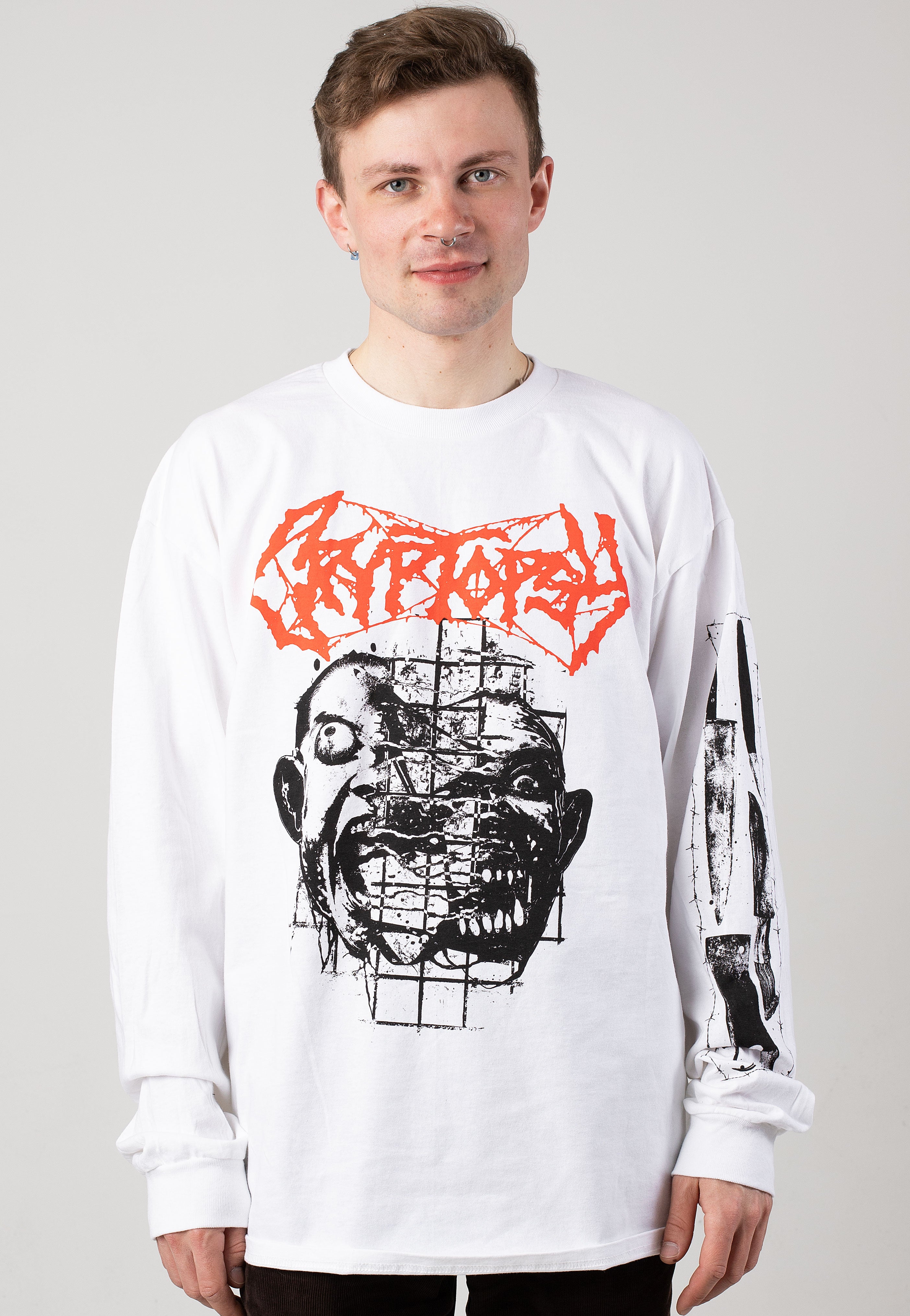 Cryptopsy - Flayed the Swine White - Longsleeve | Men-Image