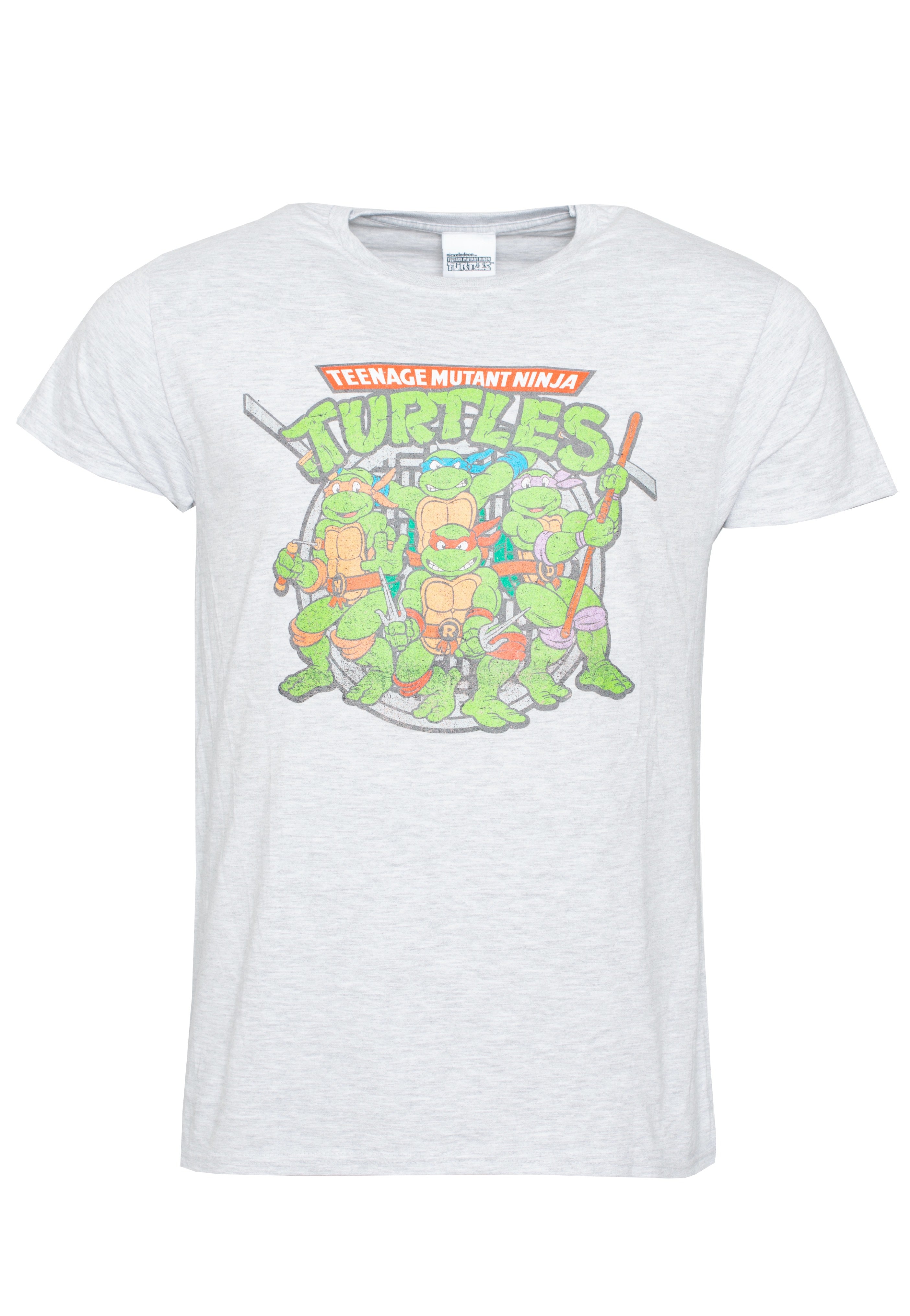 Turtles - Retro Turtle Heather Grey - T-Shirt | Men-Image