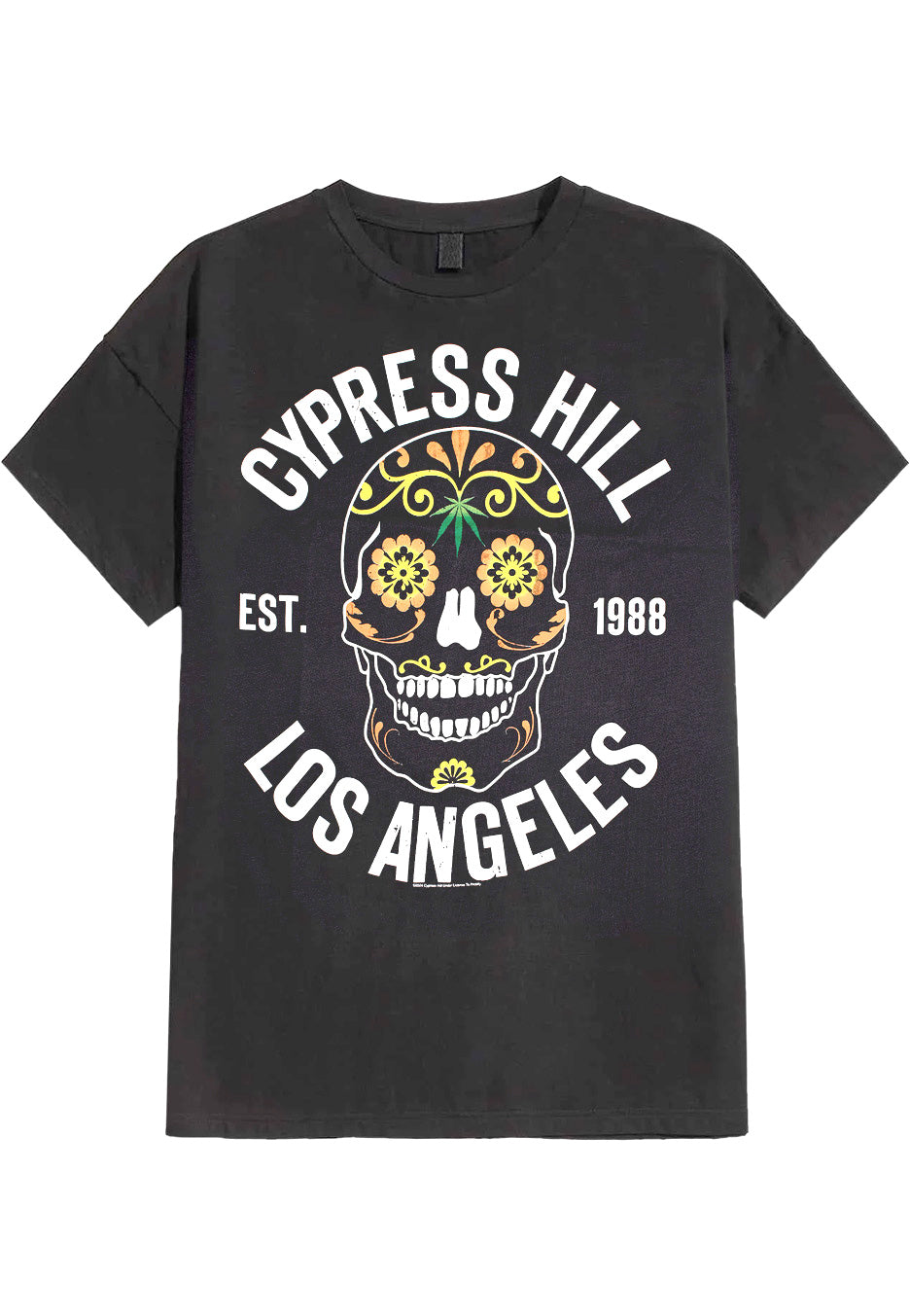 Cypress Hill - Floral Skull Grey - T-Shirt | Neutral-Image