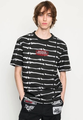 Broken Promises - Bone Dry Stripe Knit Black - T-Shirt | Men-Image