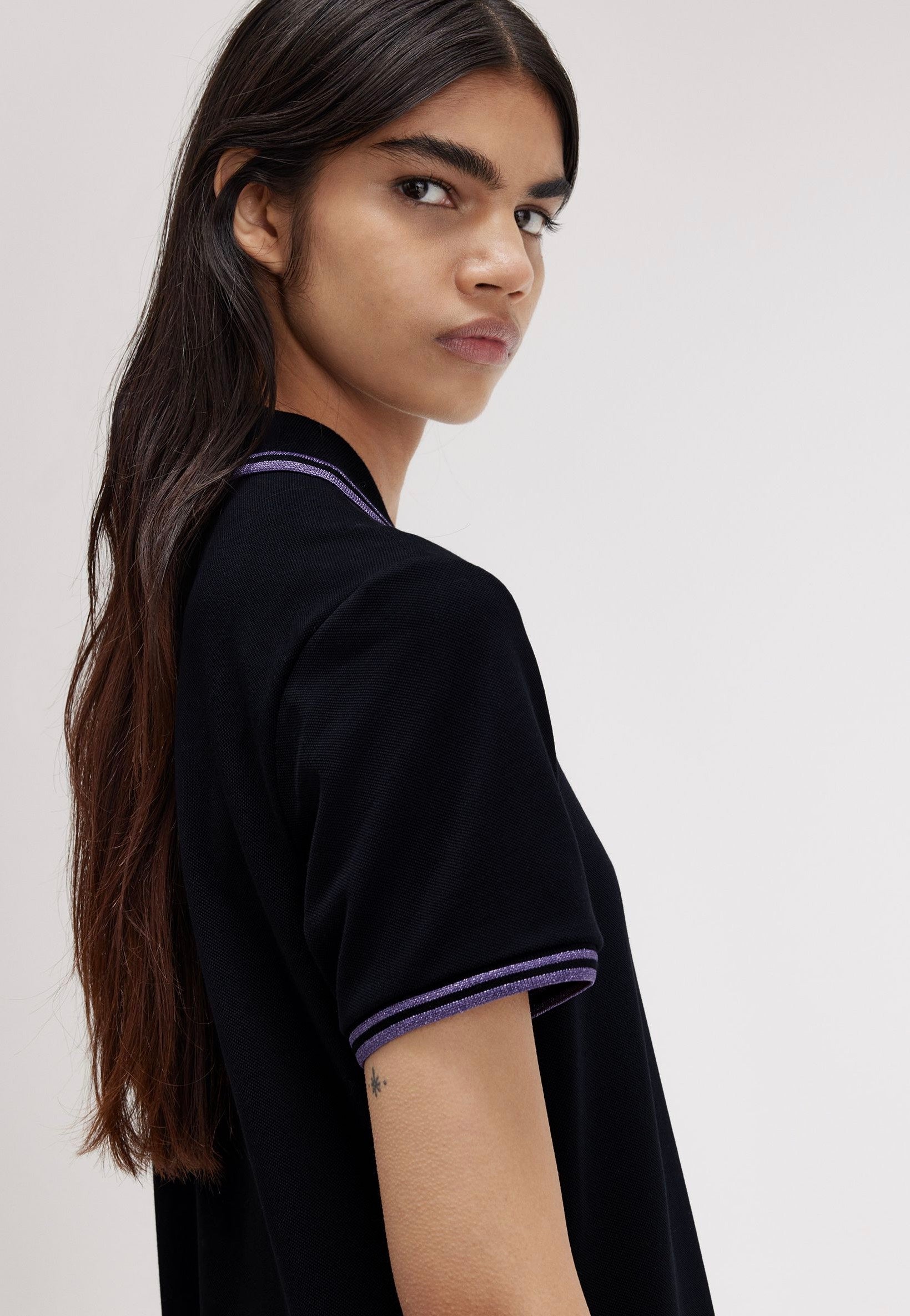 Fred Perry - Twin Tipped Black/Metallic Ultra Violet/Metallic Ultra Violet - Dress | Women-Image