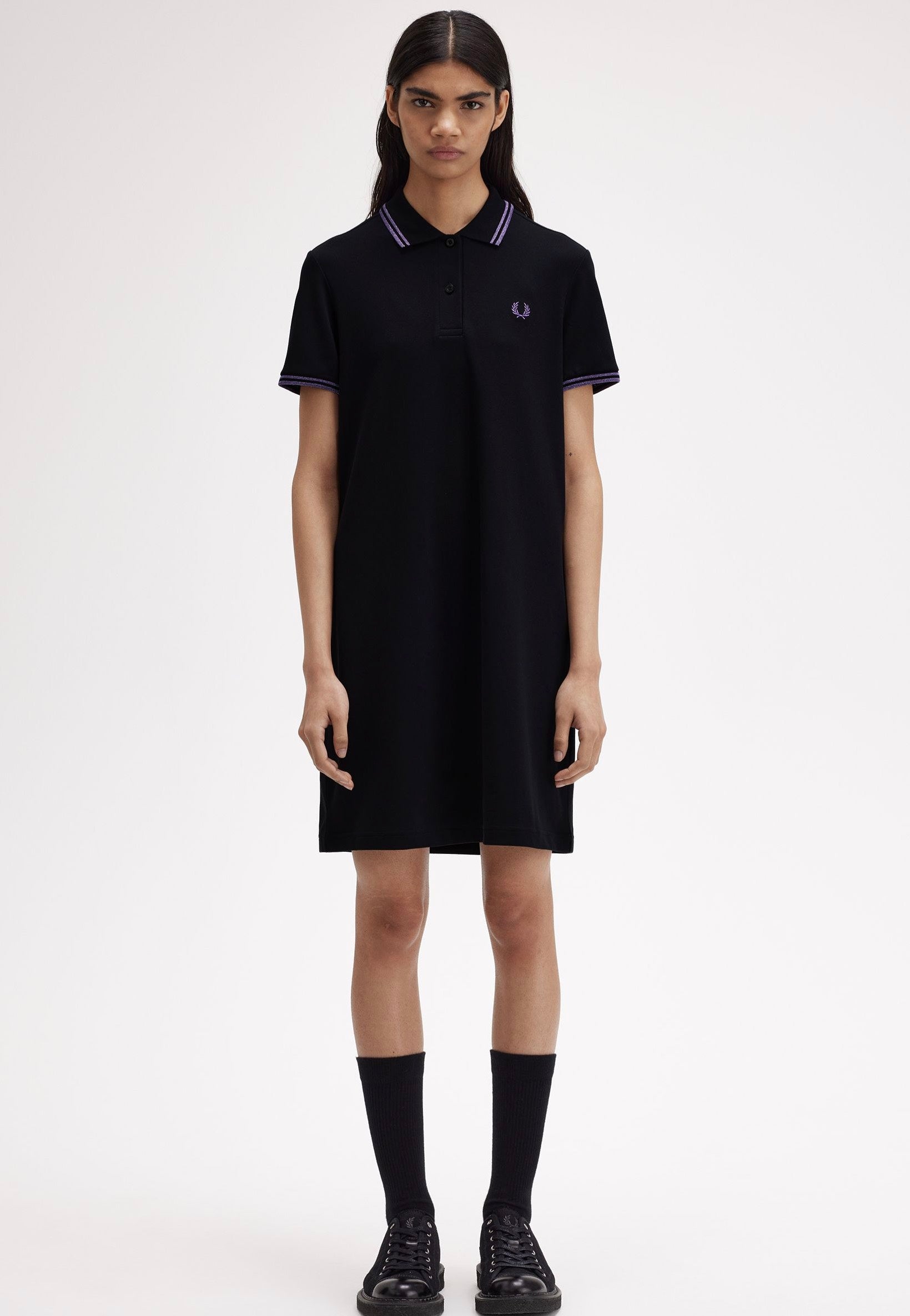 Fred Perry - Twin Tipped Black/Metallic Ultra Violet/Metallic Ultra Violet - Dress | Women-Image