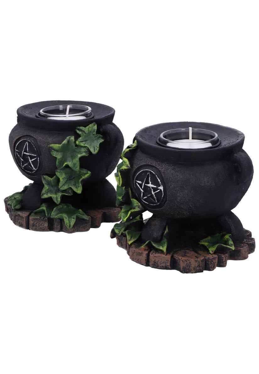 Nemesis Now - Ivy Cauldron - Tealight Holder | Neutral-Image