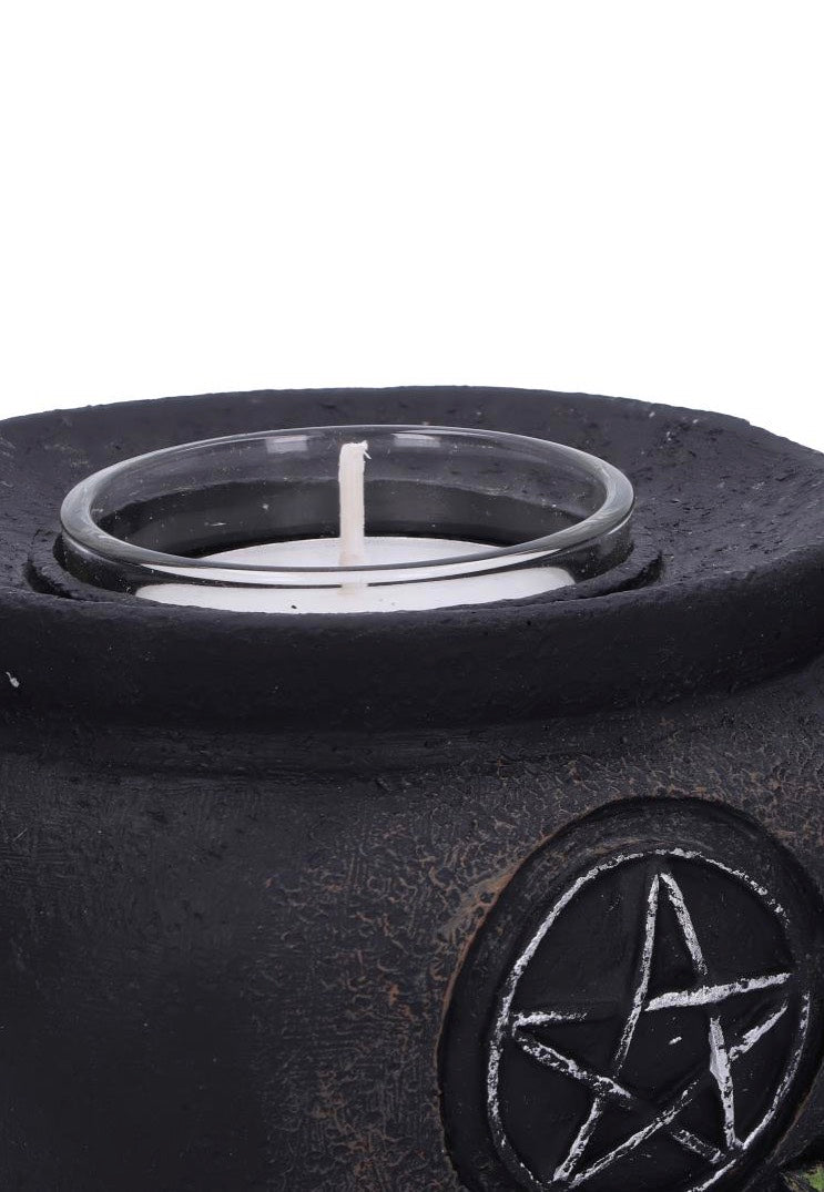 Nemesis Now - Ivy Cauldron - Tealight Holder | Neutral-Image