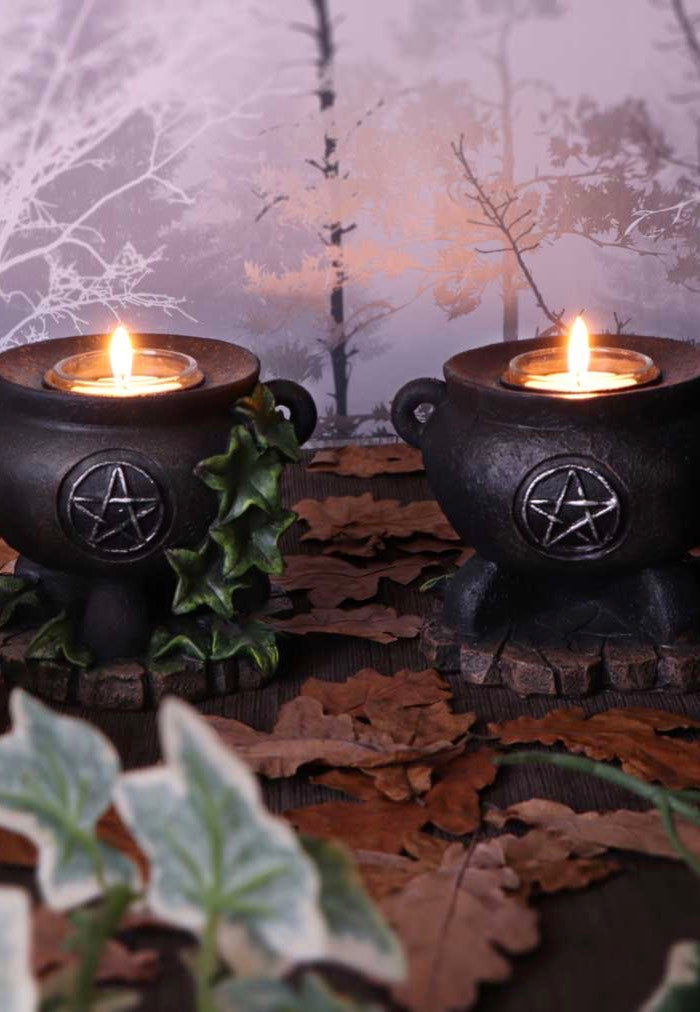 Nemesis Now - Ivy Cauldron - Tealight Holder | Neutral-Image