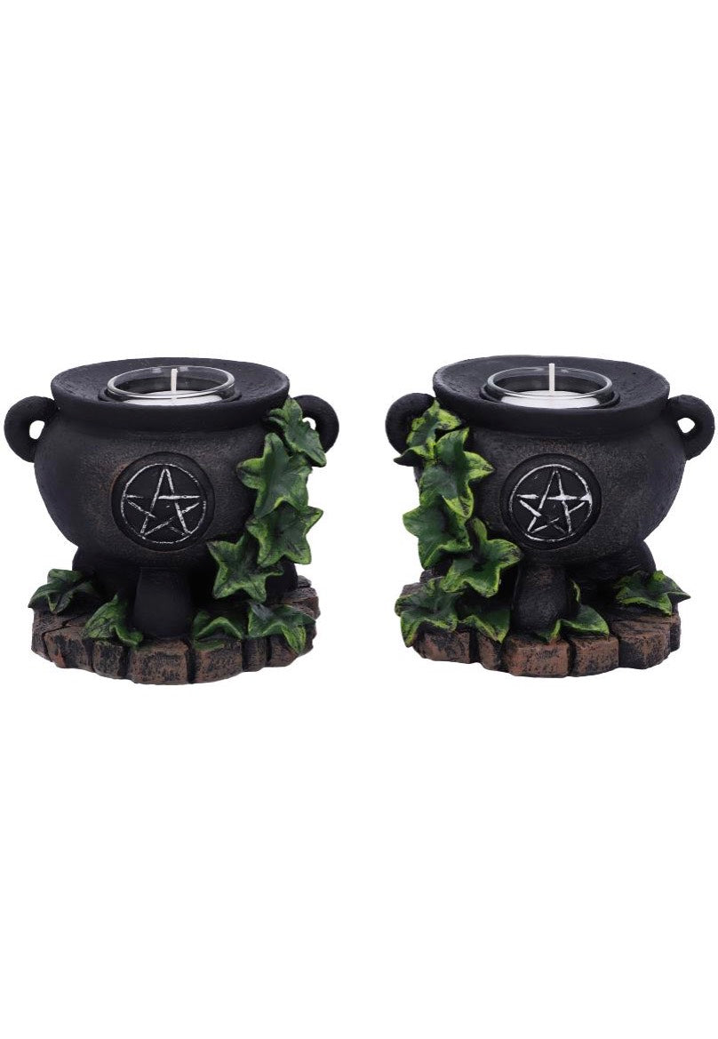 Nemesis Now - Ivy Cauldron - Tealight Holder | Neutral-Image