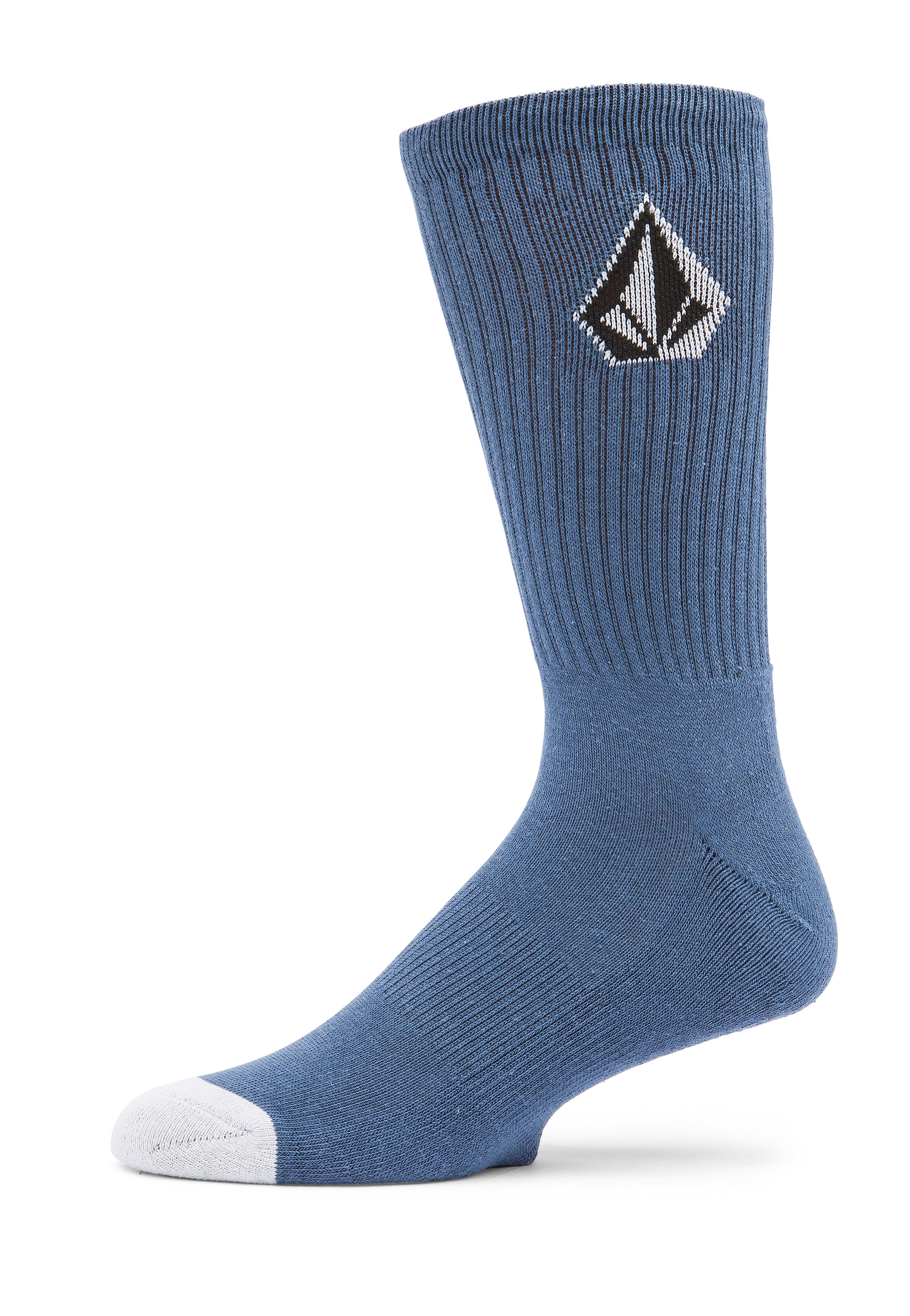 Volcom - Full Stone Pack Of 3 Stone Blue - Socks | Neutral-Image