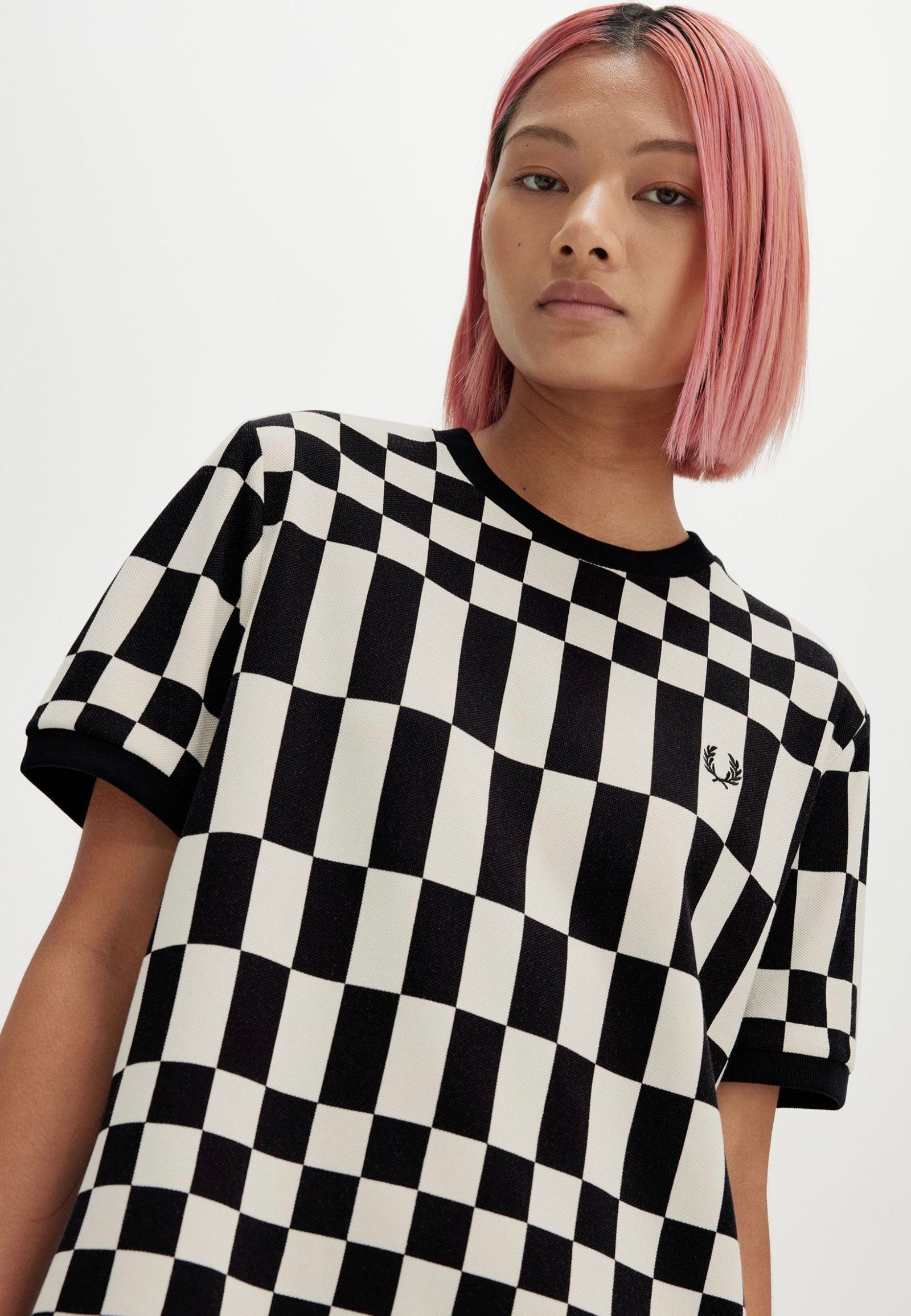 Fred Perry - Chequerboard Pqu Black - Dress | Women-Image