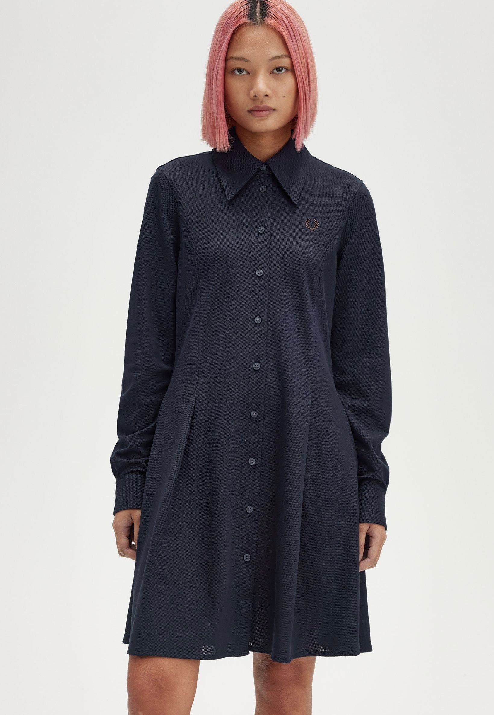 Fred Perry - Woven Mesh Navy - Dress | Women-Image