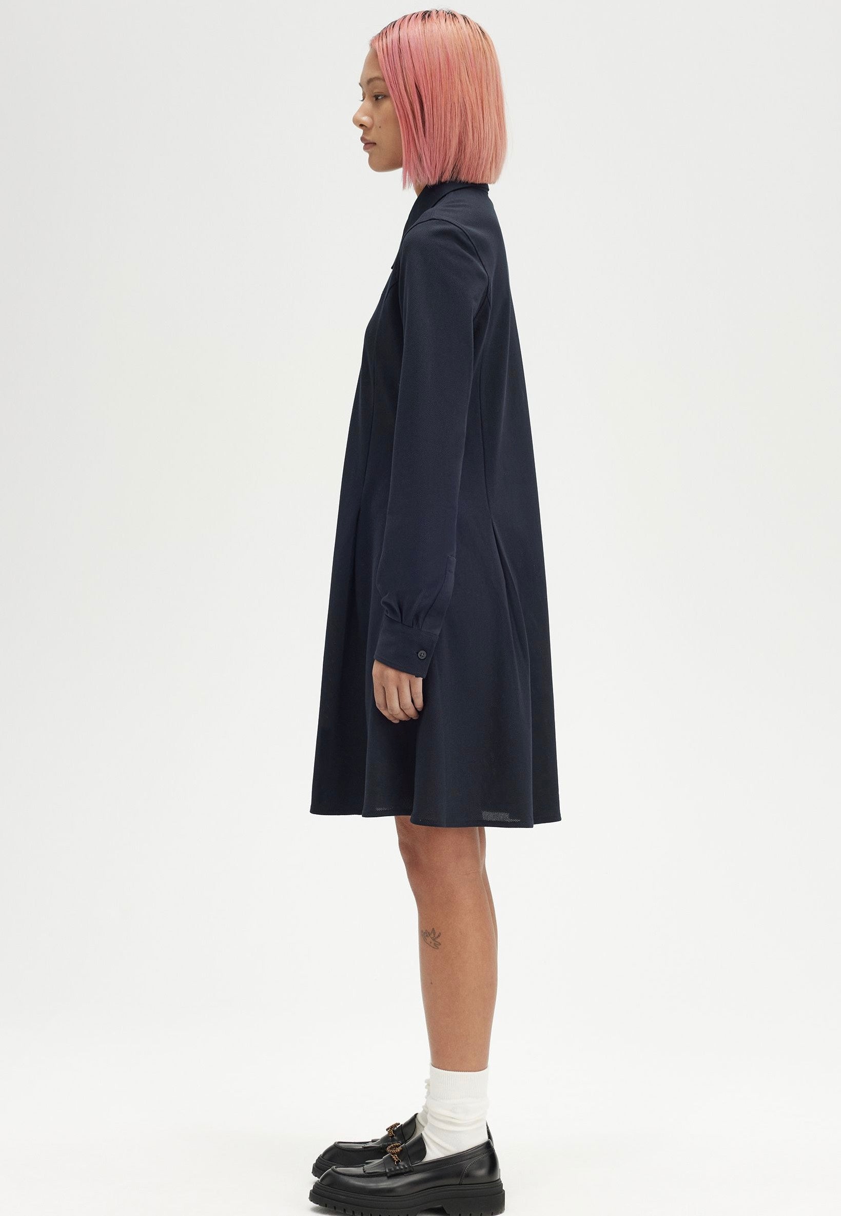 Fred Perry - Woven Mesh Navy - Dress | Women-Image