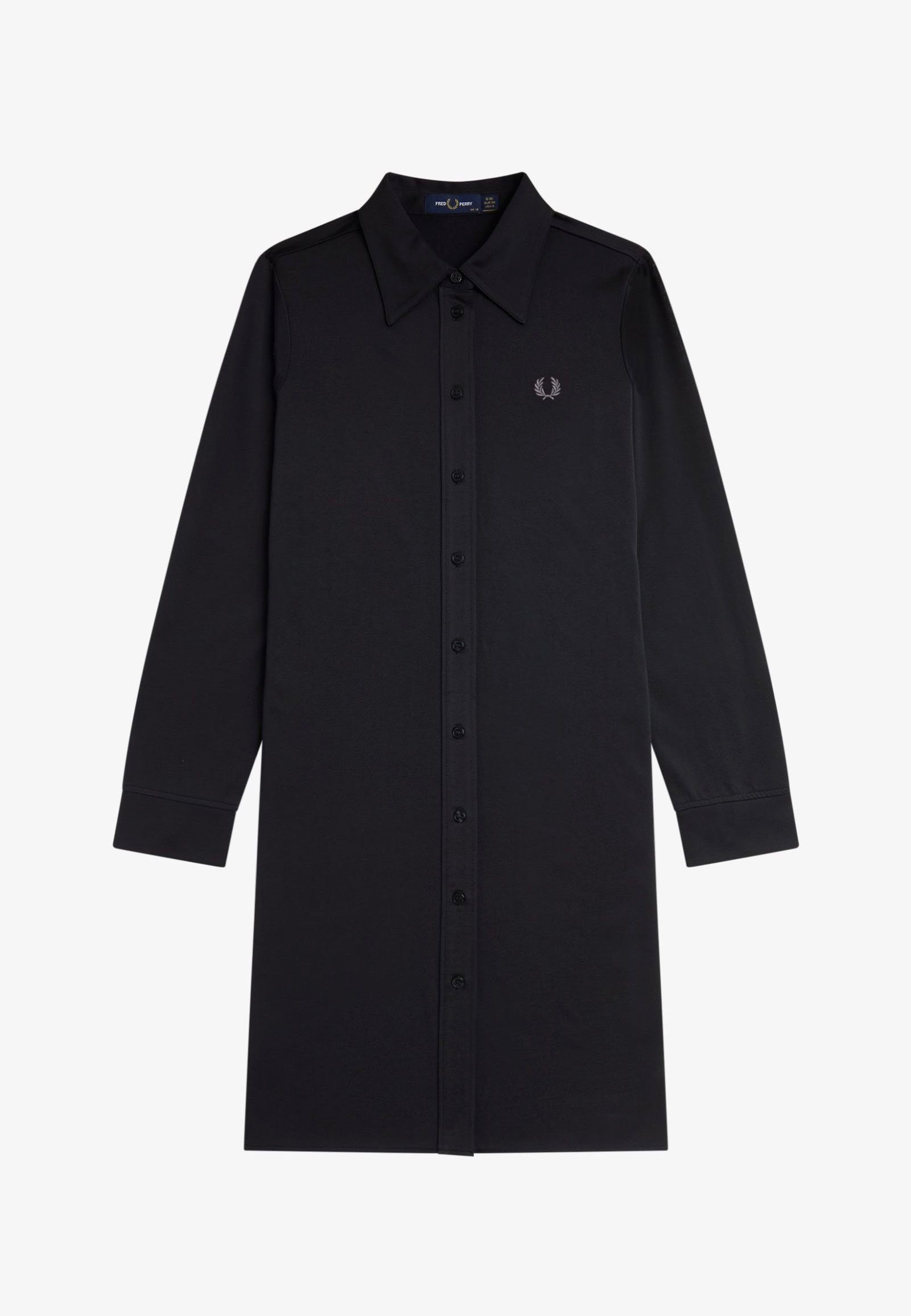 Fred Perry - Button Through Black - Dress | Women-Image