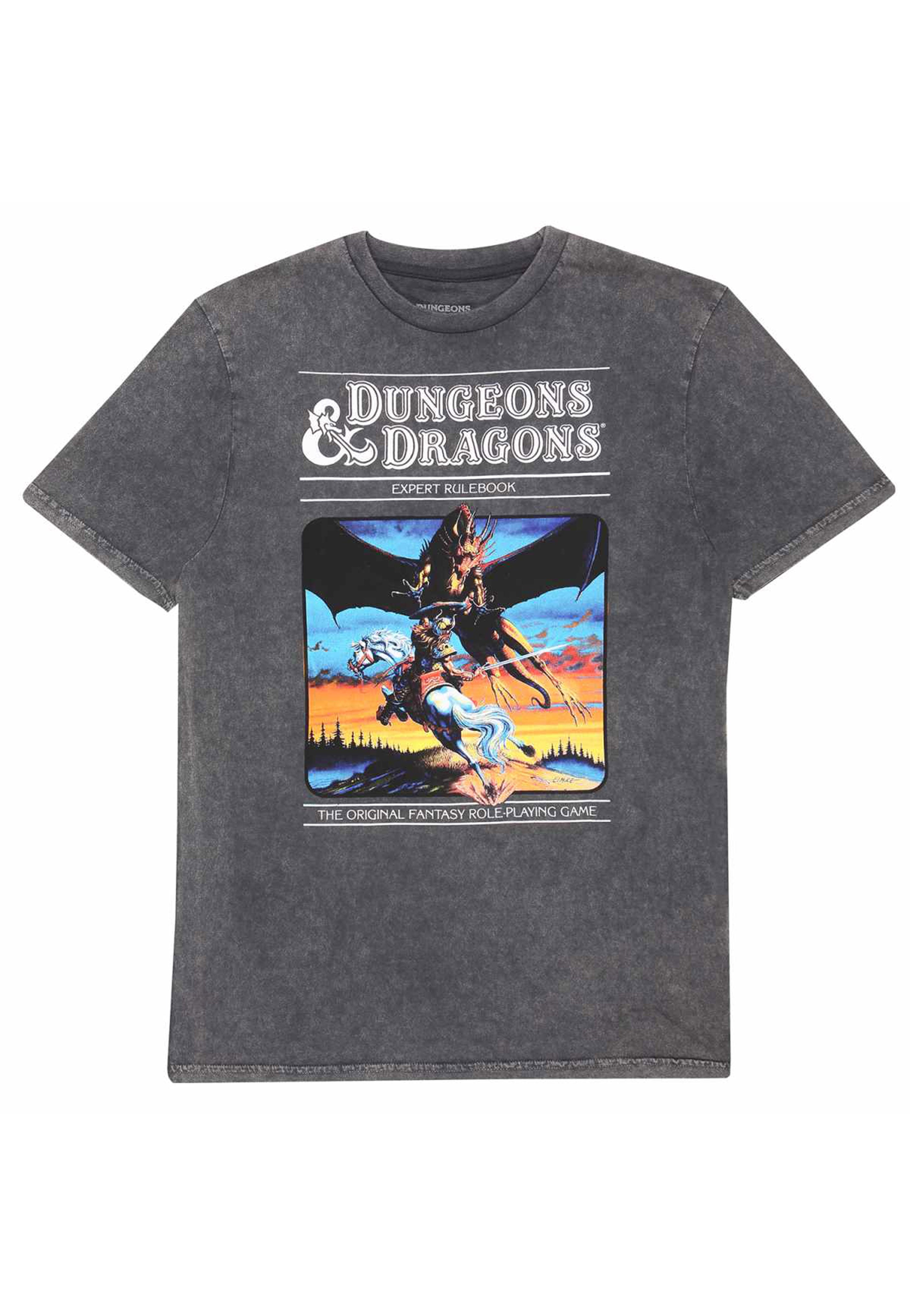 Dungeons & Dragons - Original RPG Grey Acid Wash - T-Shirt | Men-Image