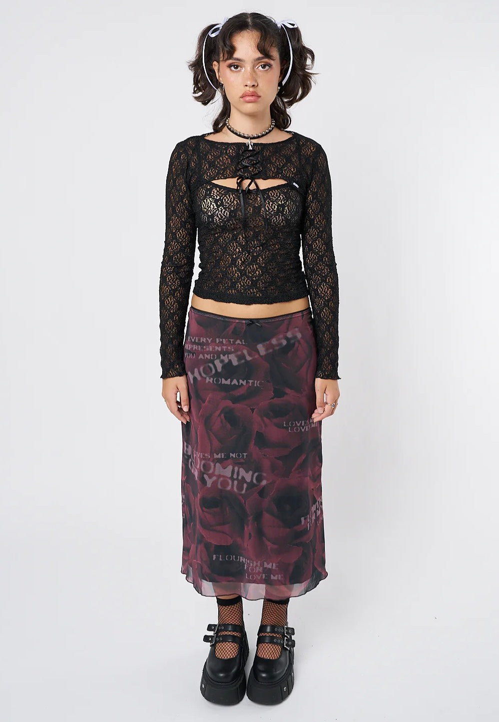 Minga London - Dahlia Black Shrug & Cami Lace Set - Top | Women-Image