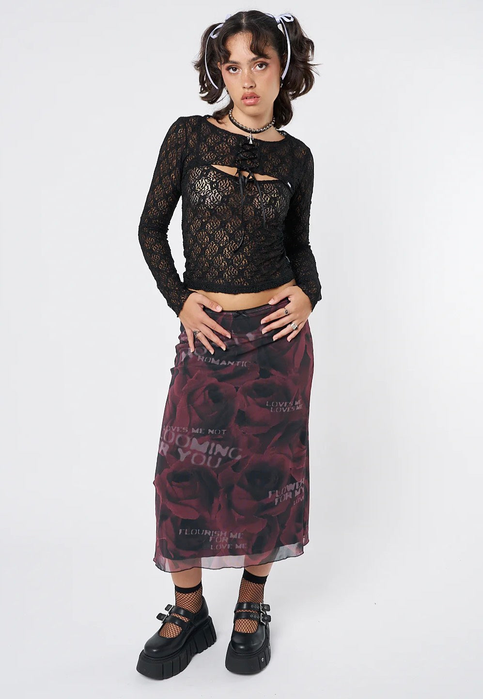 Minga London - Dahlia Black Shrug & Cami Lace Set - Top | Women-Image