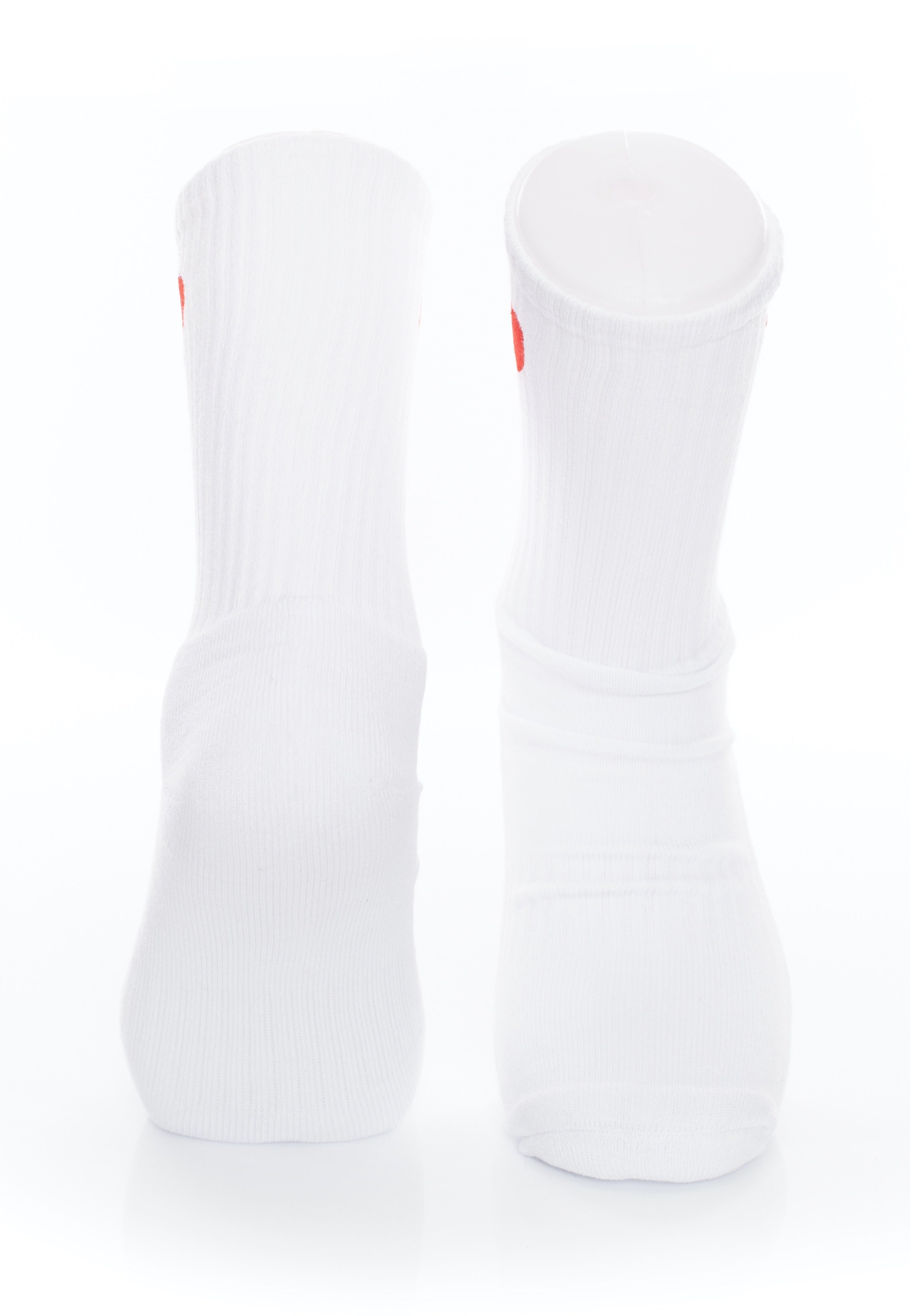 Dancitee - Heart Embroidery White - Socks | Neutral-Image