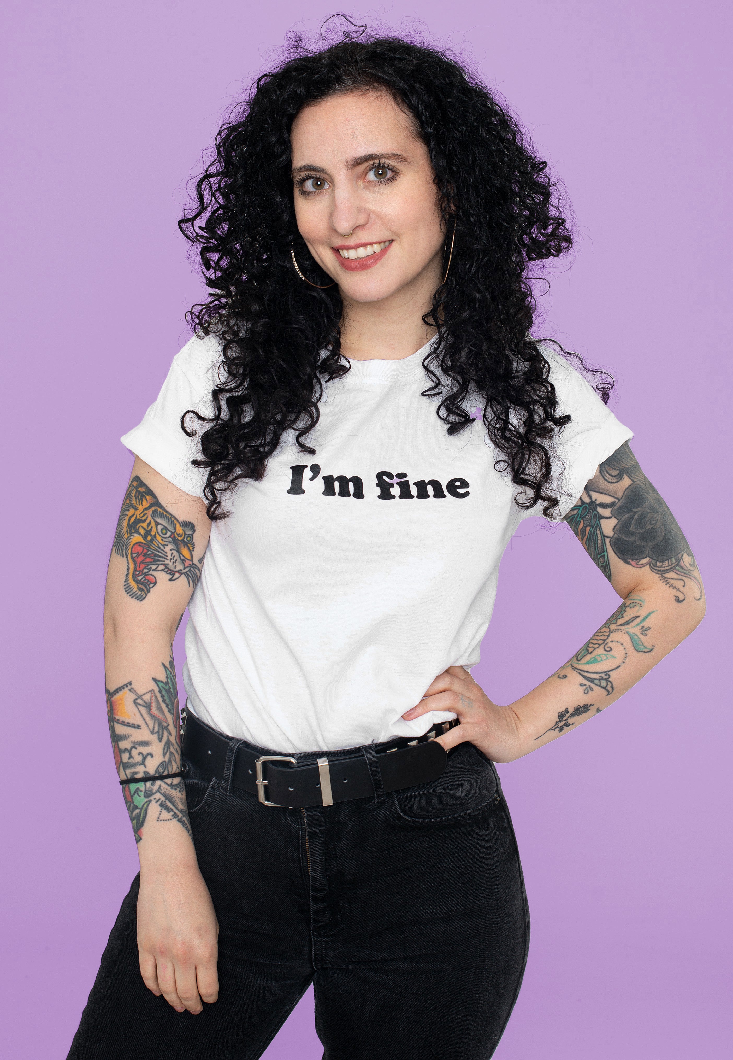 Dancitee - I'm Fine White - T-Shirt | Women-Image