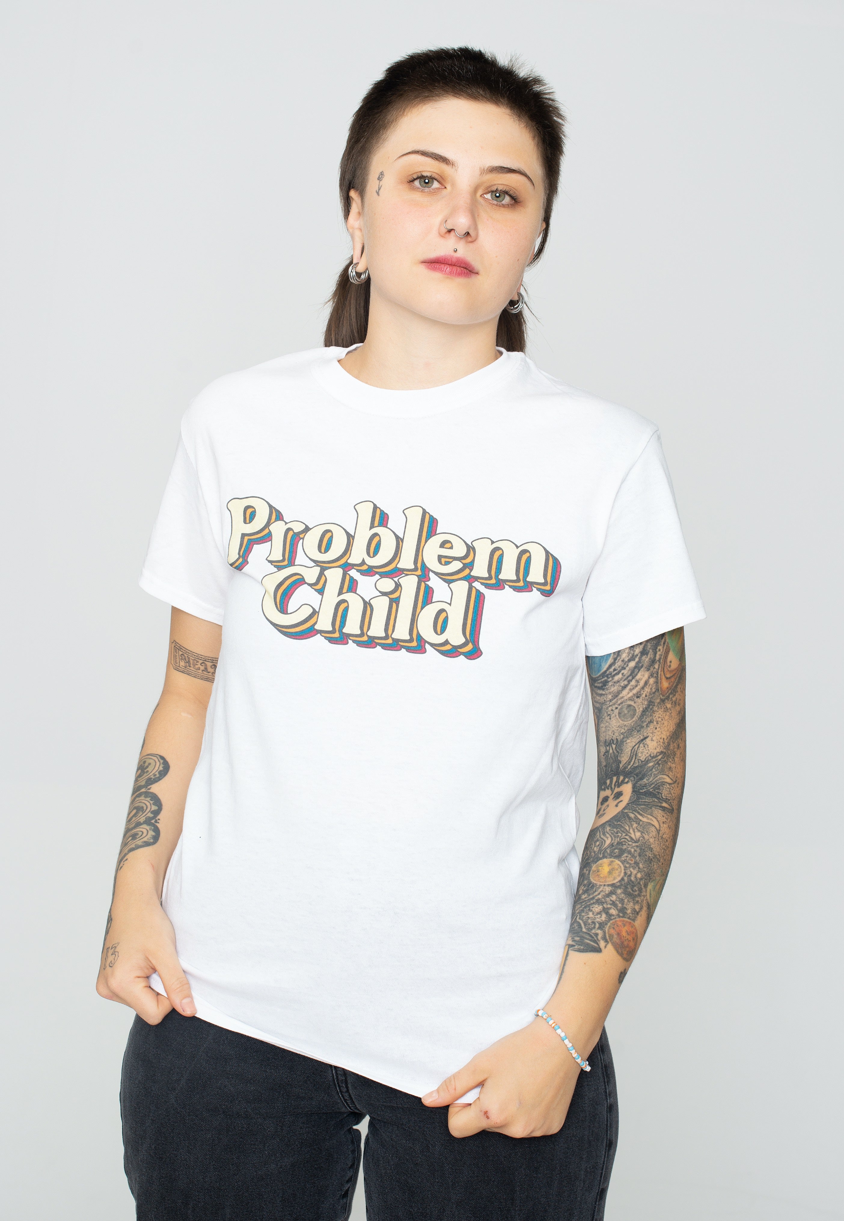 Dancitee - Problem Child White - T-Shirt | Women-Image