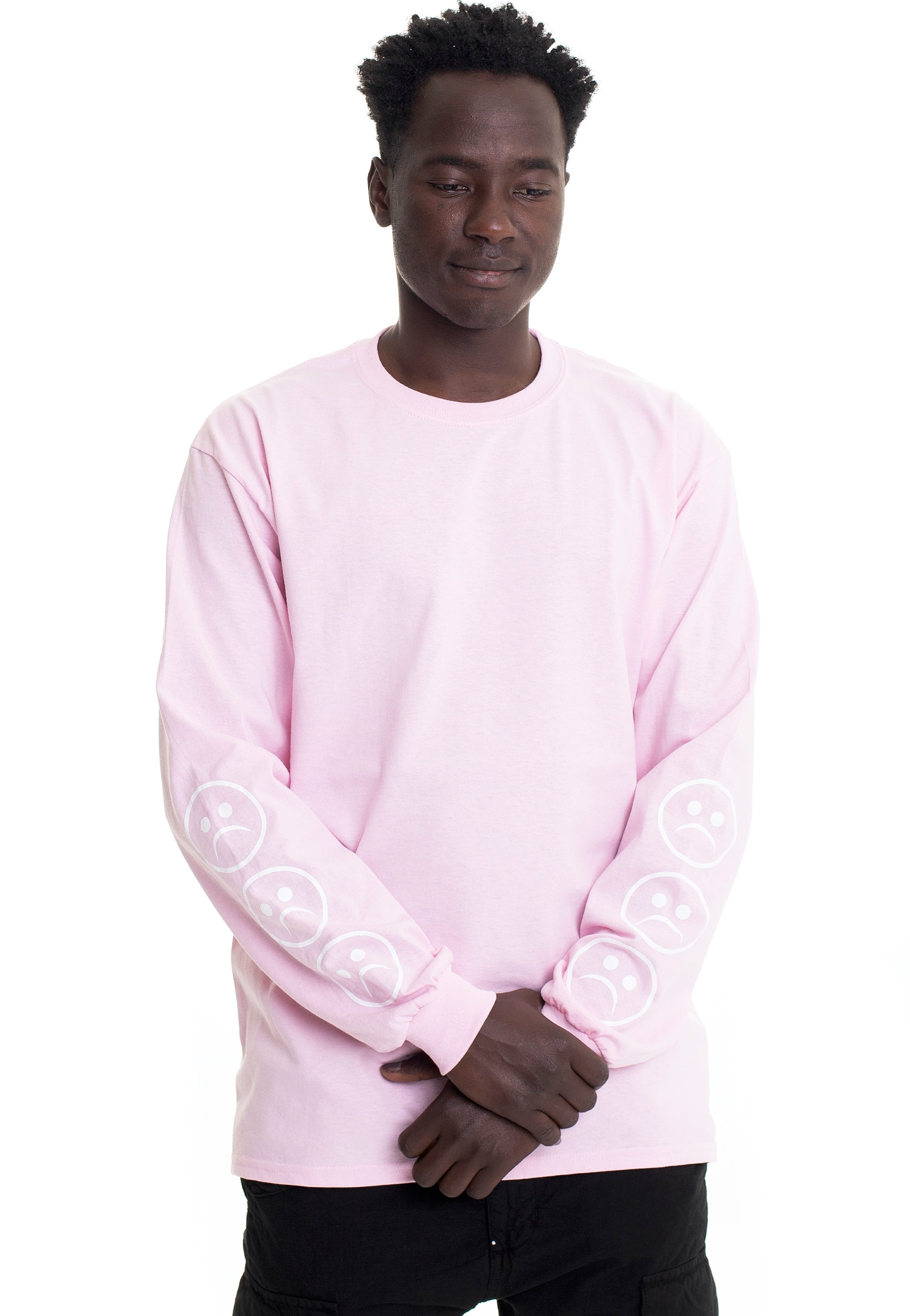 Dancitee - Sad Smiley Pink - Longsleeve | Men-Image