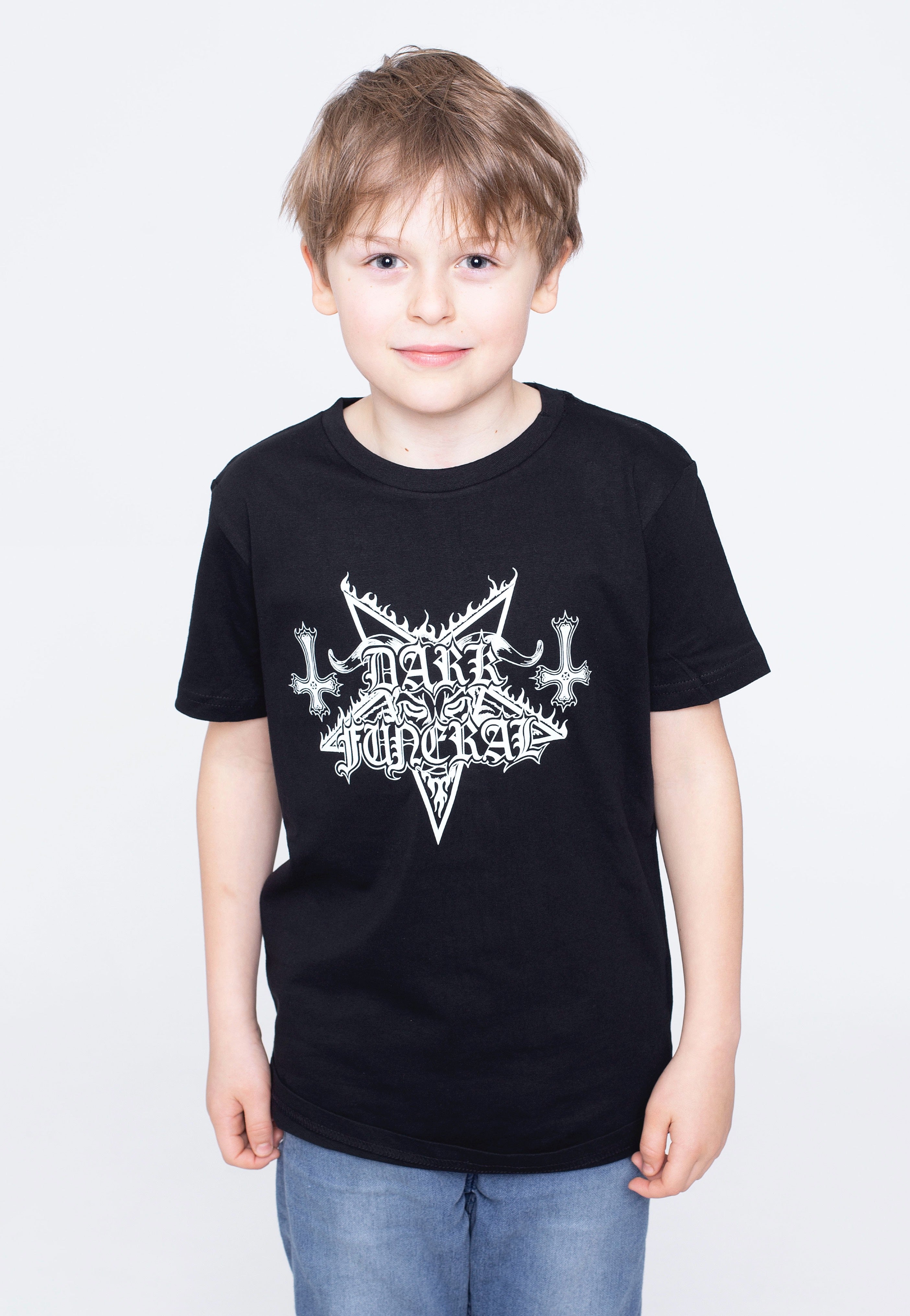 Dark Funeral - Logo Kids Black/White - T-Shirt | Men-Image