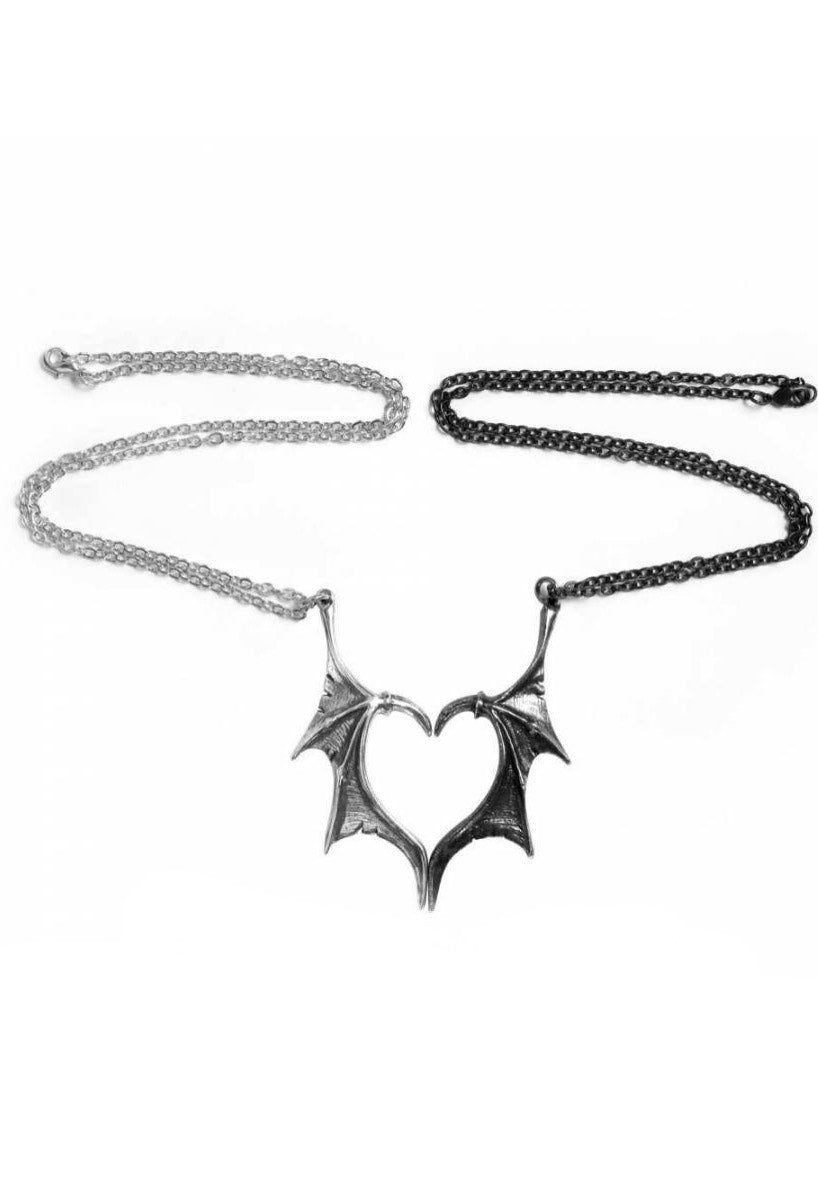 Alchemy England - Darkling Heart Friendship Silver - Necklace | Neutral-Image