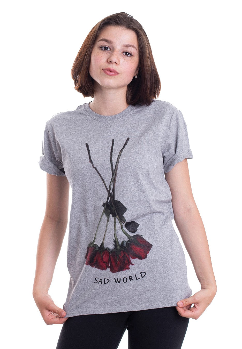 Dark Moon - Roses Heather Grey - T-Shirt | Women-Image