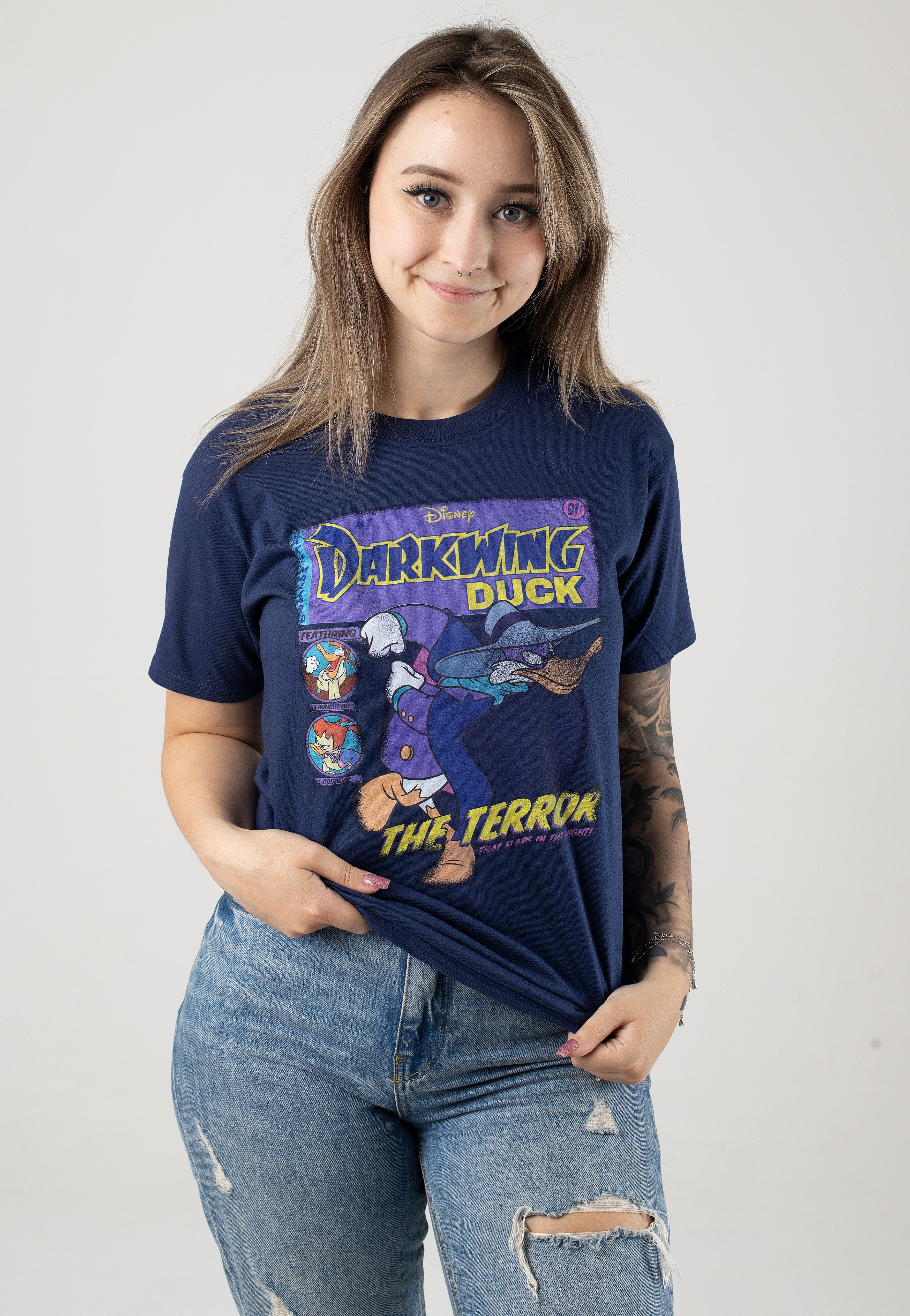 Darkwing Duck - Darkwing Comic Navy Blue - T-Shirt | Women-Image